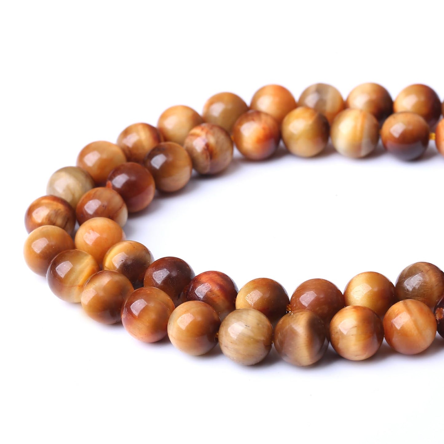 45PCS 8MM AAA Warm Sun Tiger Eye Stone Beads Natural Gemstone Bead Crystal Healing Energy Jewelry Making DIY 15 inches