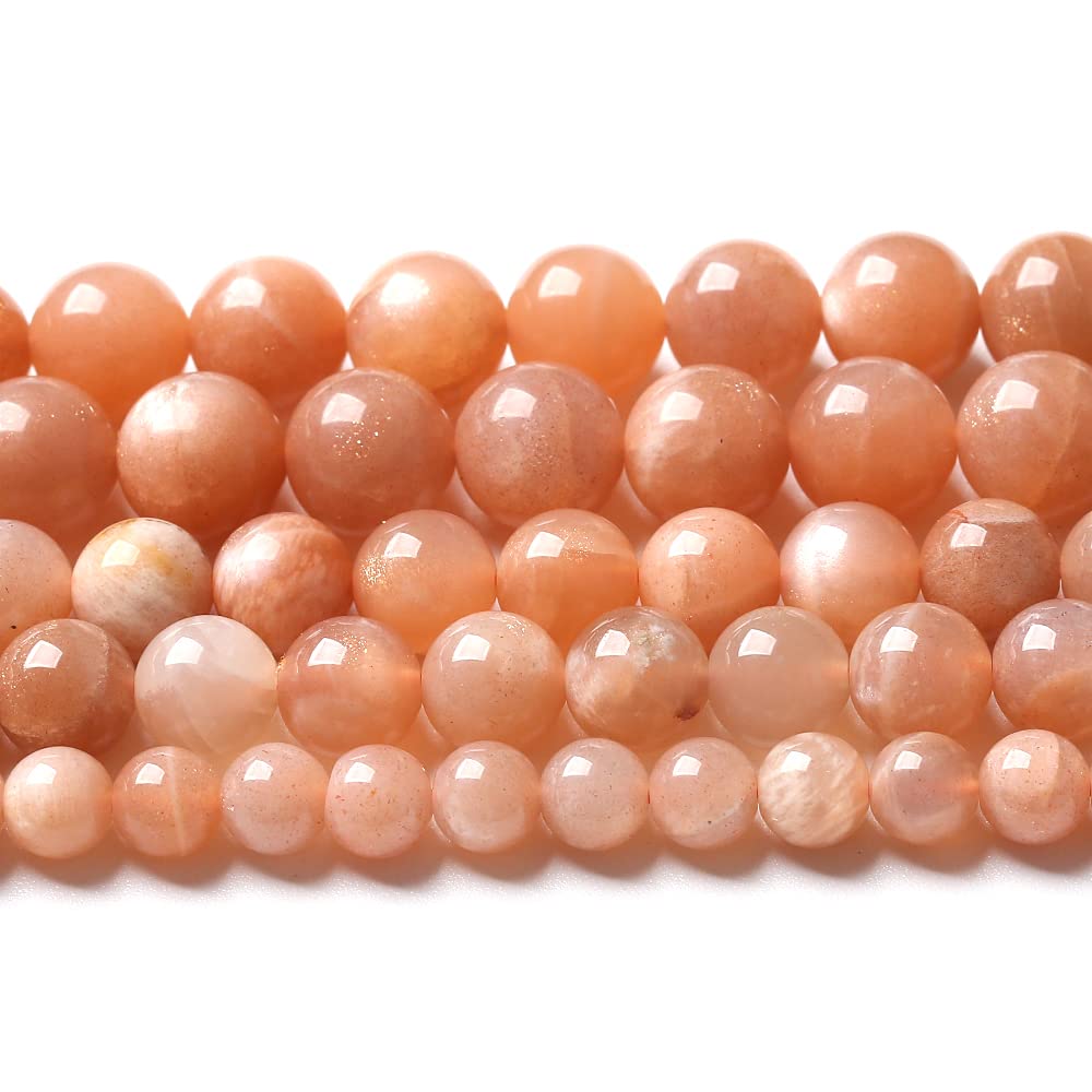 10MM 36PCS AAA Natural Sunstone Gemstone Beads Round Loose Beads for Jewelry Making Crystal Energy Stone Healing Power DIY Bracelet Necklace 15"(Sunstone Beads, 10mm)