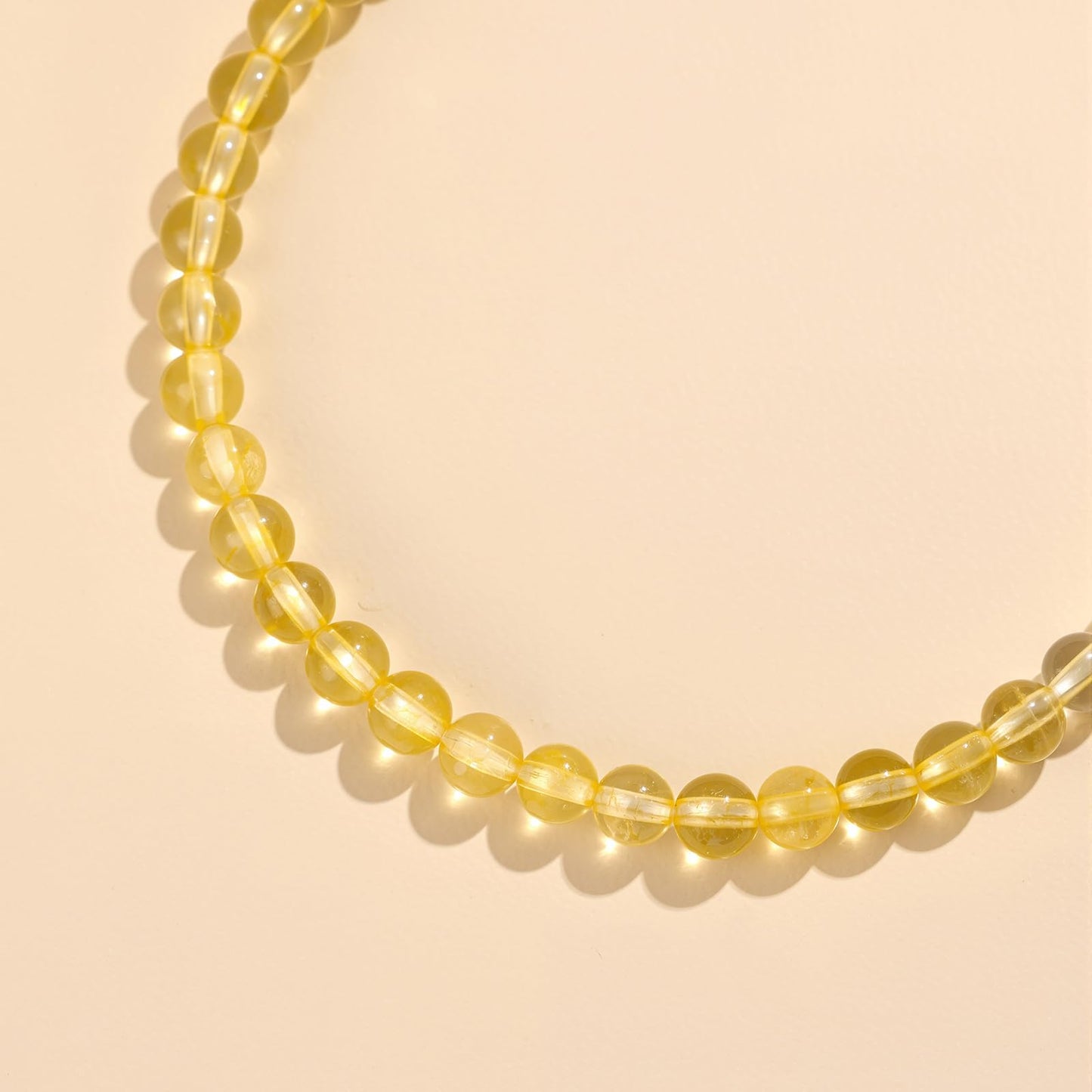 GolbalJew Natural Gemstone Beads Bracelets Healing Crystal Stone Beaded Stretch Bracelet for Women Men Handmade Spiritual Jewelry Gifts, 4mm Citrine Round Beads