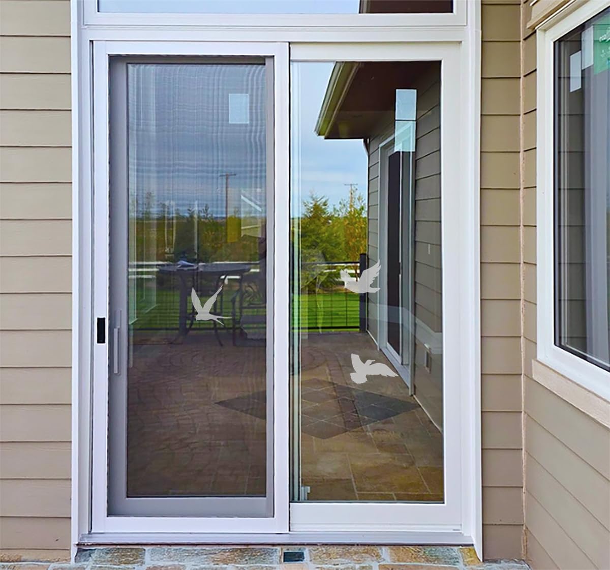 Frosted Anti-Collision Window Bird Stickers – Bird Strike Prevention Decals for Glass Doors & Windows, Clear Frosted Stickers to Protect and Save Birds from Flying into Glass AG-1972