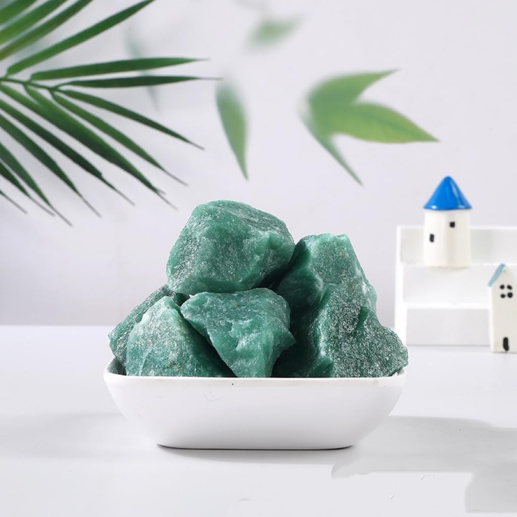 1LB Natural Green Aventurine Raw Healing Crystals, Energy Stones for Meditation, Reiki, Chakra Balancing, Home Décor and Spiritual Gifts (30-50mm)