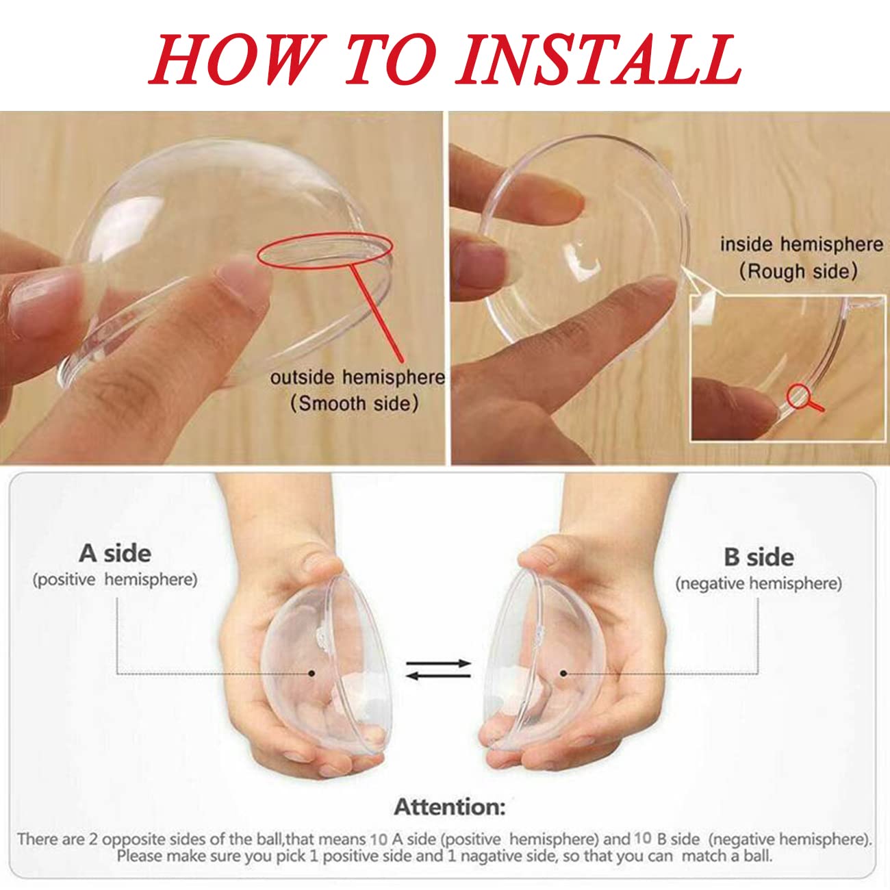 20 Clear Fillable Ornaments Balls- 80mm/3.15" Transparent Plastic Thickened Spherical Assembled Craft, for Christmas Tree Decor, and Festive Days Home Party(8cm)
