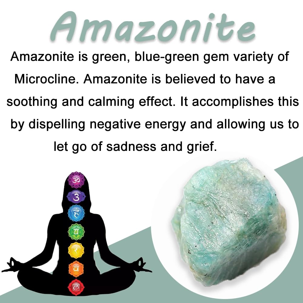 2PCS Natural Raw Stone Healing Crystals Bulk, Gemstones for Reiki, Meditation, Home Decor, Garden Fountain Rocks (Amazonite)