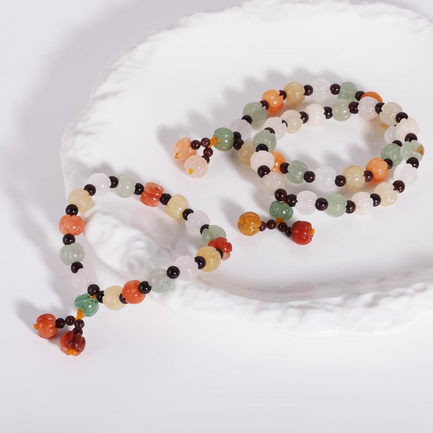 Handmade Natural Jade Beaded Bracelet for Women & Men – Genuine Green/White Jade Gemstone Stretch Bracelet – Lucky Energy Healing Jewelry Gift for Peace, Prosperity & Protection ST-02