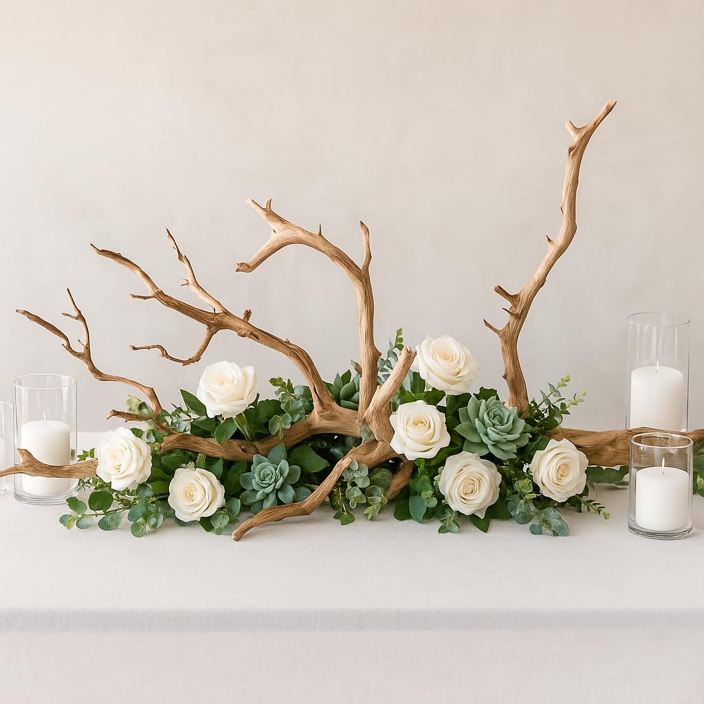 Koyal Wholesale California Driftwood with Natural Brown Branches, 36-Inch Large Driftwood Decor