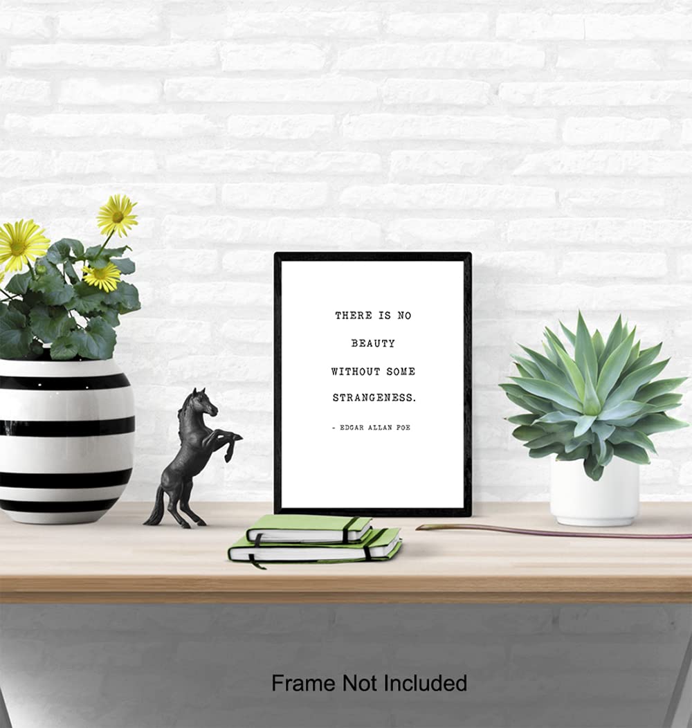 Edgar Allan Poe Quote Wall Art Print Typography - 8x10 Unframed Photo - Makes a Great Gift - Chic Home Decor