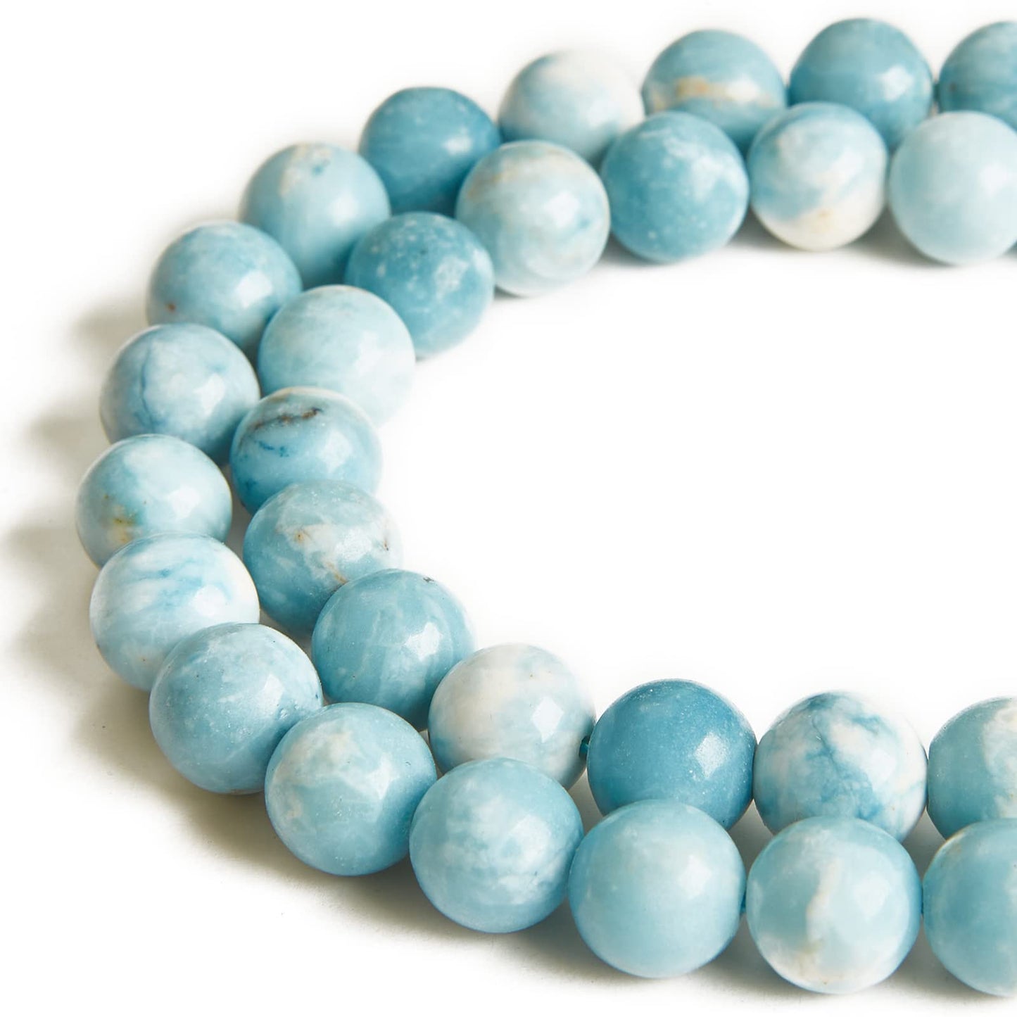 100pcs 6mm Larimar Beads Natural Gemstone Beads Round Loose Beads for Jewelry Making