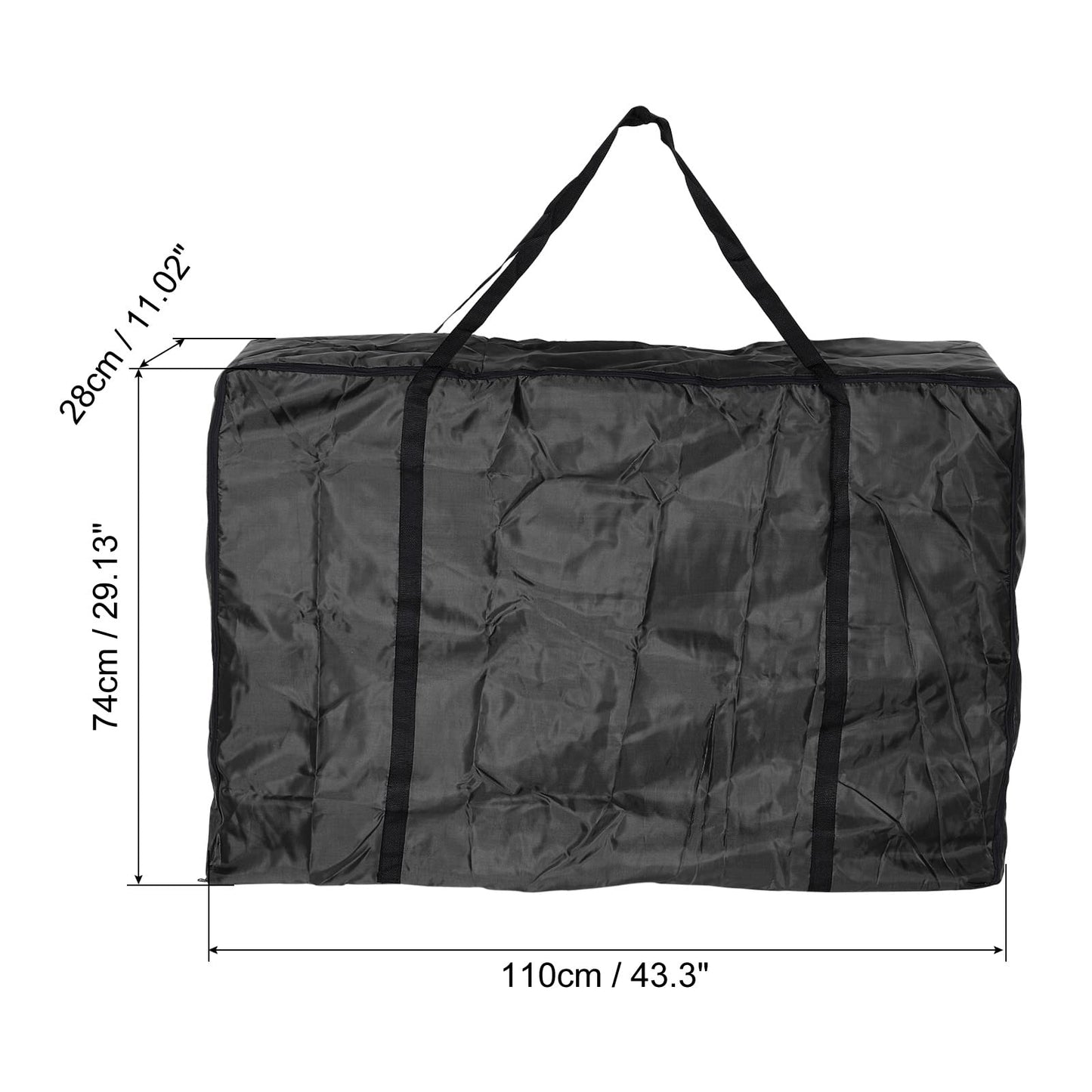 PATIKIL Chair Storage Bag, 2 Pack Waterproof Folding Lounge Chair Cover Carrying Case for Outdoor Camping Chair Beach Chaise Zero Gravity Chair, Black