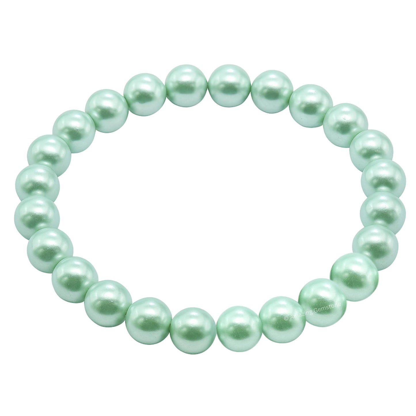 Amazing Gemstone Crystal Bracelet for Women Men's Gifts - Protection Healing Crystal Bracelet - 8mm Gemstone Beaded Stretchable Bracelet Pulseras Para Hombres Mujer Stocking Stuffers Mothers Day Gift (Pistachio Pearl)