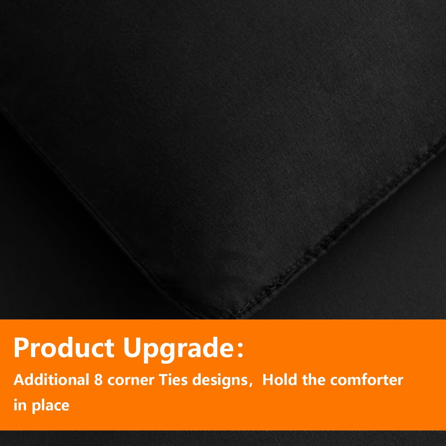 TAIMIT Twin Size Comforter Set - 5 Pieces, Bed in a Bag Bedding Sets with All Season Soft Quilted Warm Fluffy Reversible Comforter,Flat Sheet,Fitted Sheet,1 Pillow Shams,1 Pillowcases,Black
