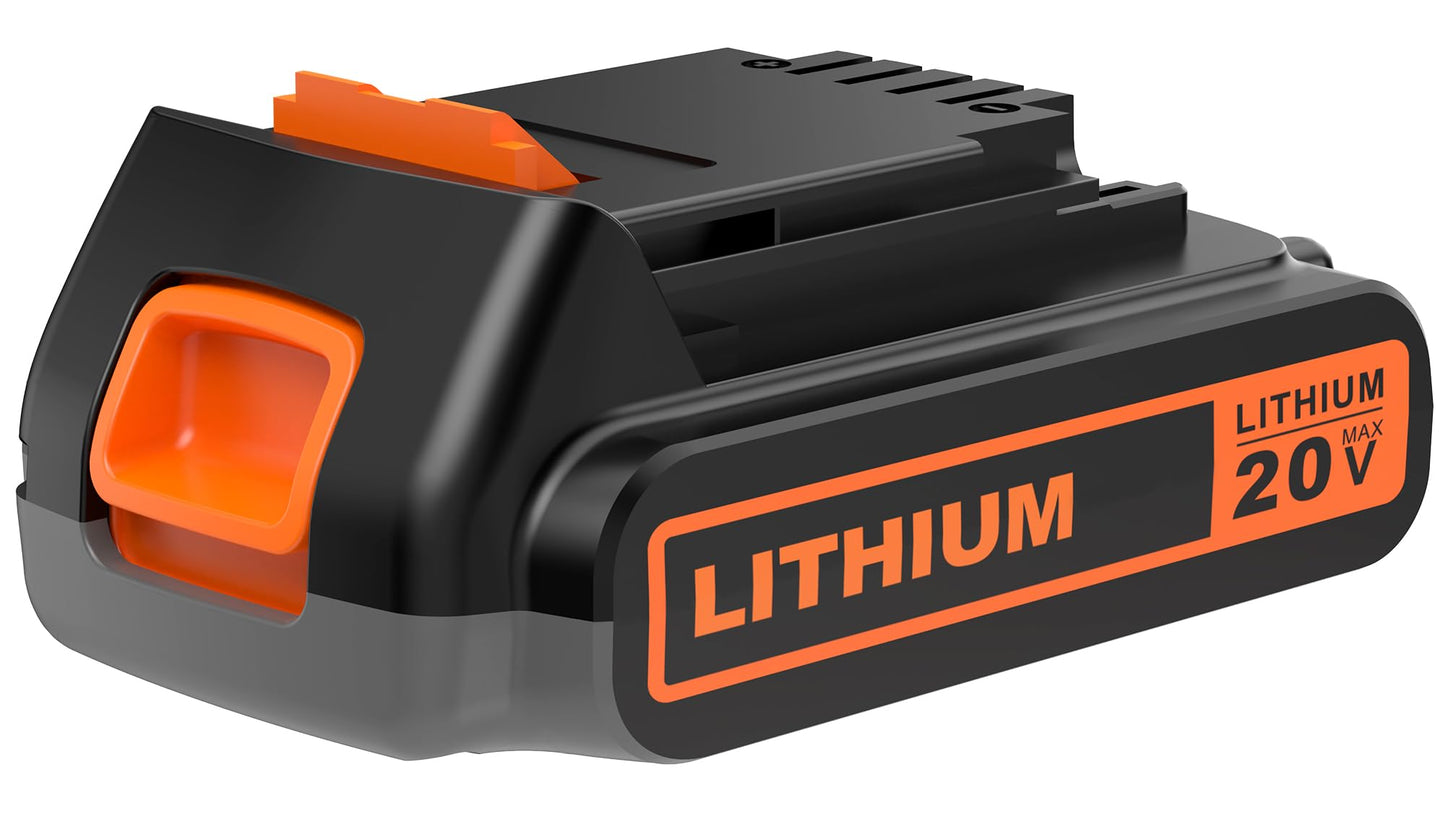 BULL-TECH 20 Volt MAX 2.0Ah Replacement for Black and Decker 20V Battery,Compatible with All Power 20V Black and Decker Power+ Tools