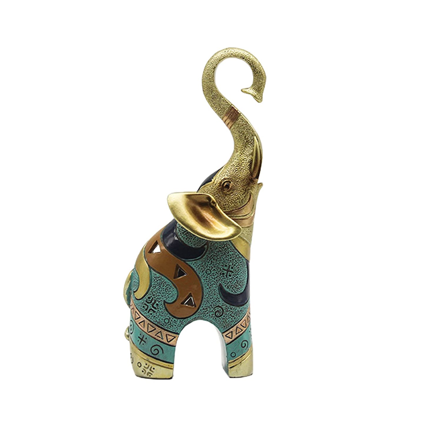 sugutee Good Luck Elephant Decor for Home, Large Gold Elephant Statue, Small Elephant Figurines and Statues (1 Pcs Small)