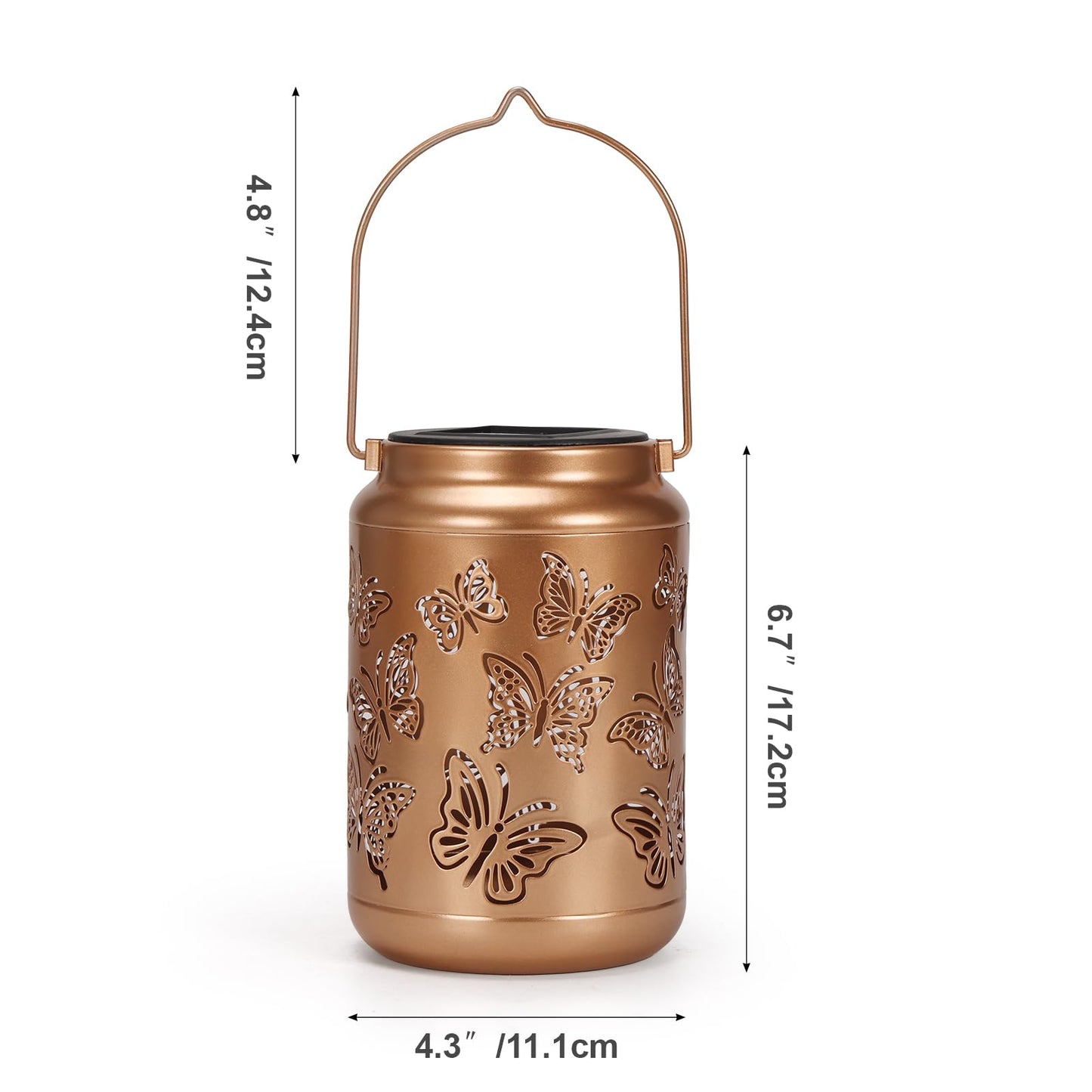Edenseelake Butterfly Solar Lanterns Outdoor Waterproof, Mothers Day Garden Decor Gifts for Mom, Women, Grandma, Outdoor Hanging Lantern for Patio, Porch, Yard, Pathway