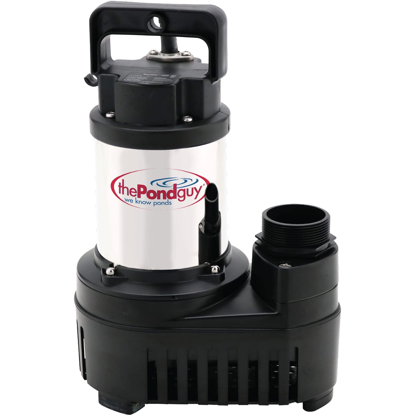 The Pond Guy RapidFlo Submersible Outdoor Water Pump, Perfect for Ponds, Waterfalls, Streams, Hydroponics & Pondless Features, Easy Install, Energy Saving, Quiet, Powerful Flow, Asynchronous, 4000 GPH