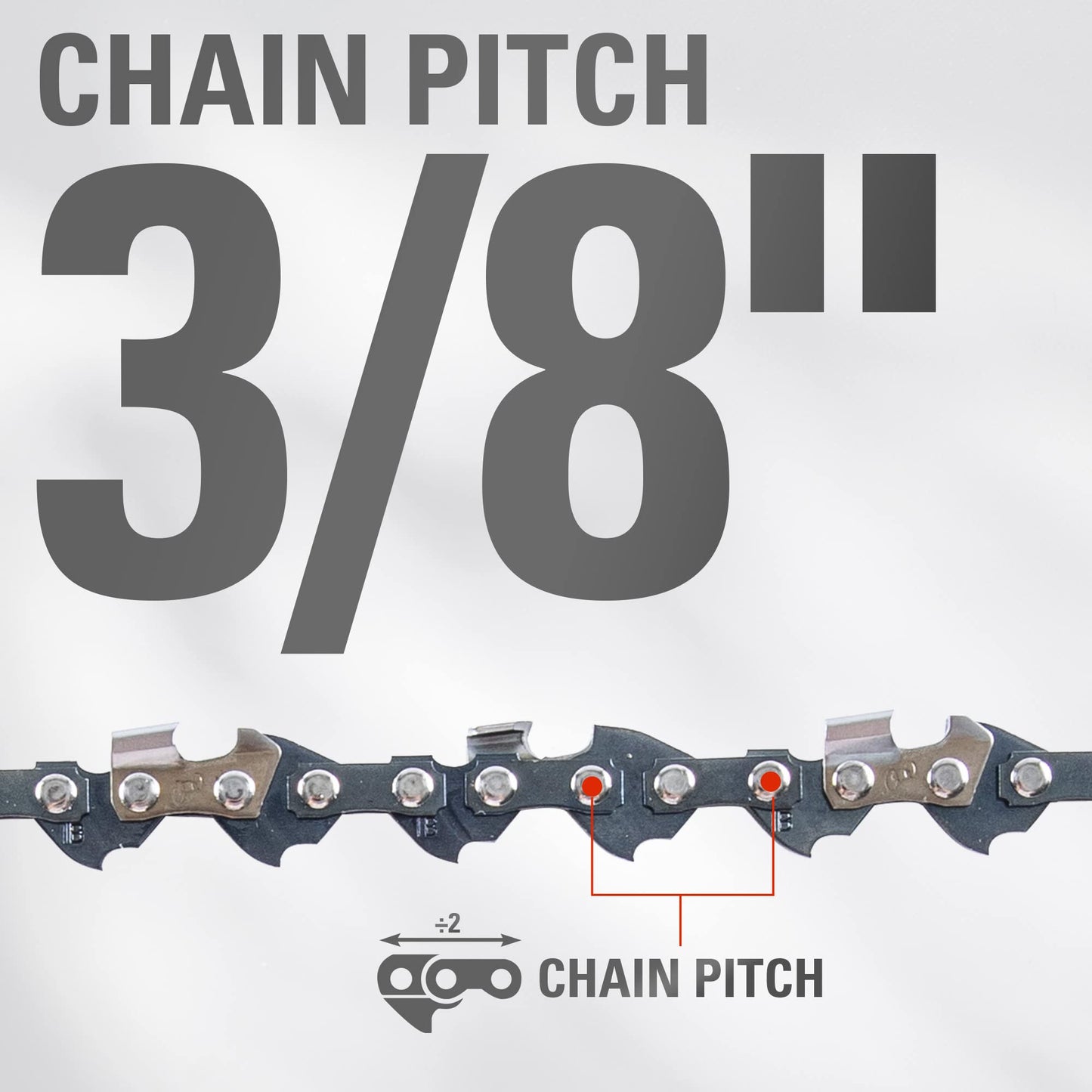 Greenworks 18" Chainsaw Bar and Chain Combo, 3/8" Pitch, 0.05" Gauge, 62 Drive Links, Genuine Greenworks Replacement Part