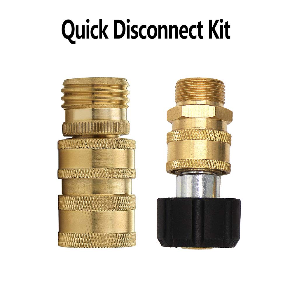 Twinkle Star Pressure Washer Adapter Set, Quick Disconnect Kit, M22 14 mm Quick Connect Swivel to 3/8'' Quick Connect Fittings, 3/4" to Quick Release