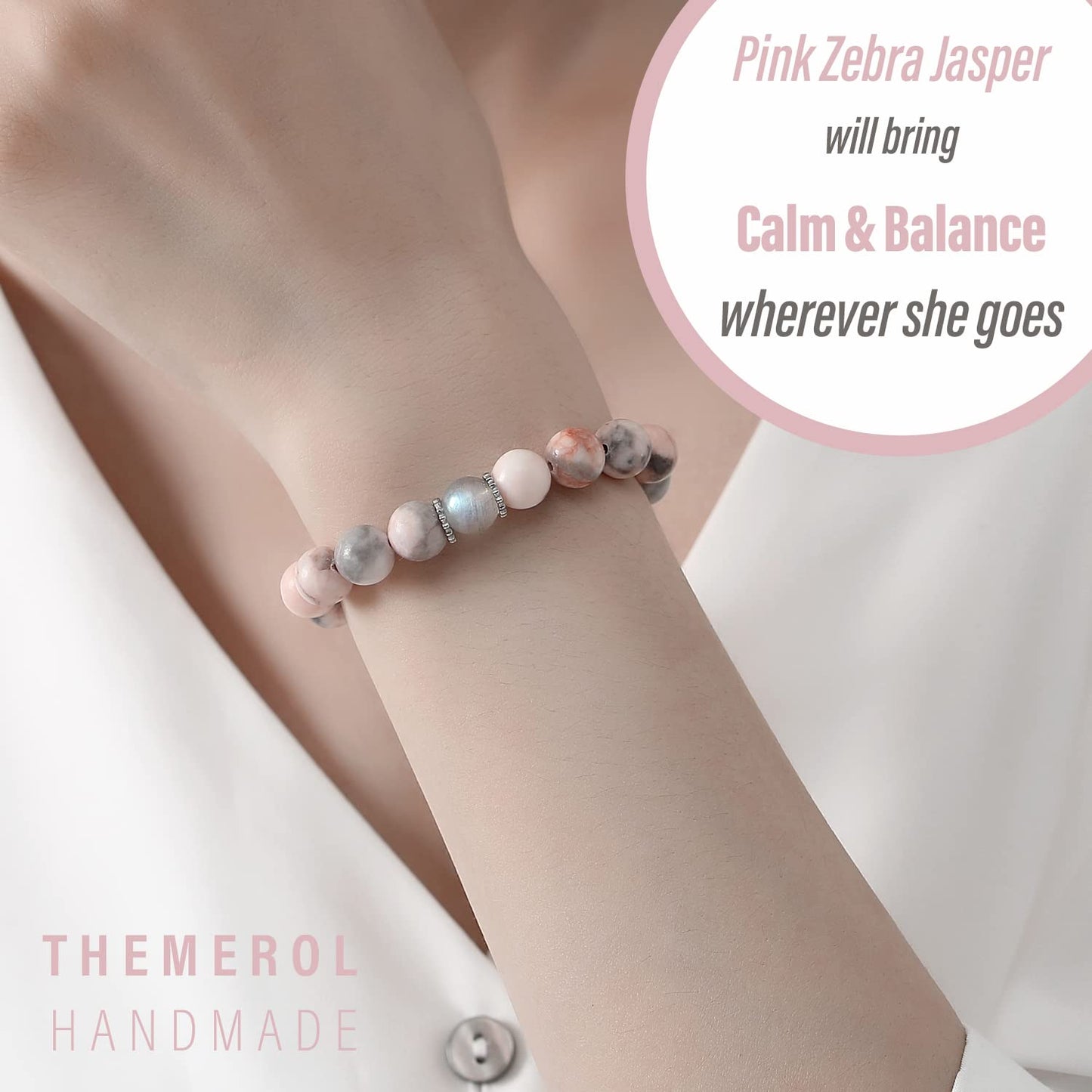 THEMEROL Mothers Day Gifts for Mom from Daughter Son Women Birthday Cards Great Presents Her Moonstone Bracelet Best Mama Personalized Unique Handmade Easter Stuffers Christmas Stocking Valentines