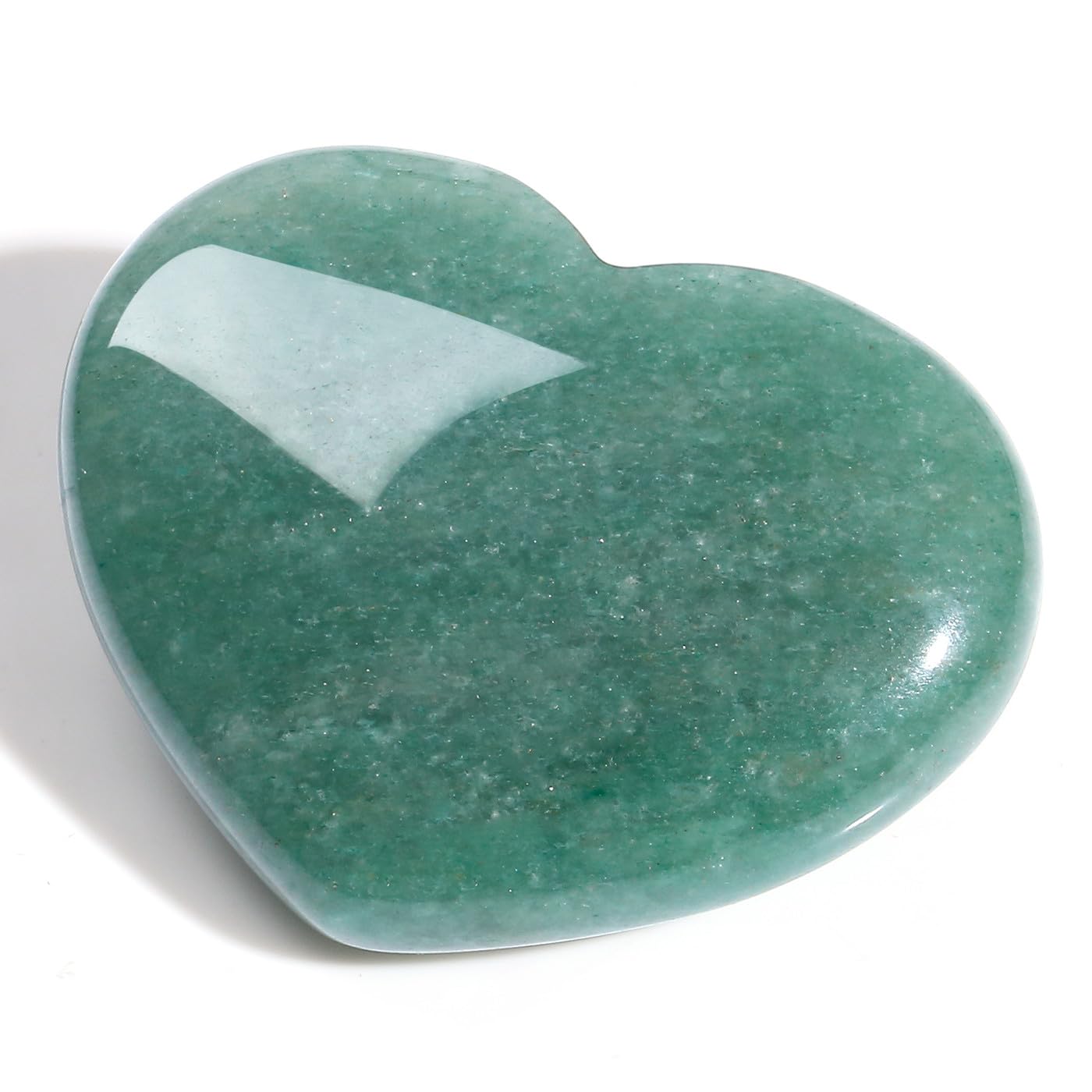 MAIBAOTA 45 mm Green Aventurine Crystals Large Heart Stone Healing Crystals Gifts for Women Natural Reiki Gemstone Polished Heart Shaped Rocks Meditation