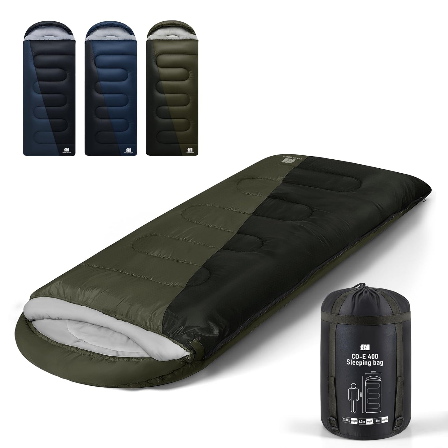 TANSTRIDER XXL Winter Sleeping Bags for Adults Cold Weather,Camping Sleeping Bag for Kids with Compression Sack,4 Season Camping Essentials Gear for Hiking,Traveling,Outdoor,Backpacking,Climbing