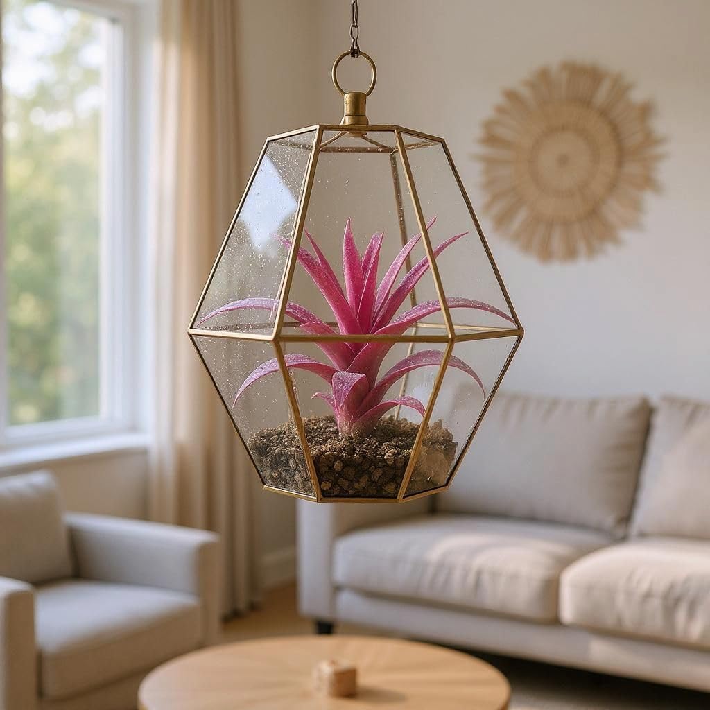 It Blooms Rainforest Grown Extra Large Capitata Peach Air Plant - Live Tillandsia - 5 to 10 inches - 30 Day Guarantee