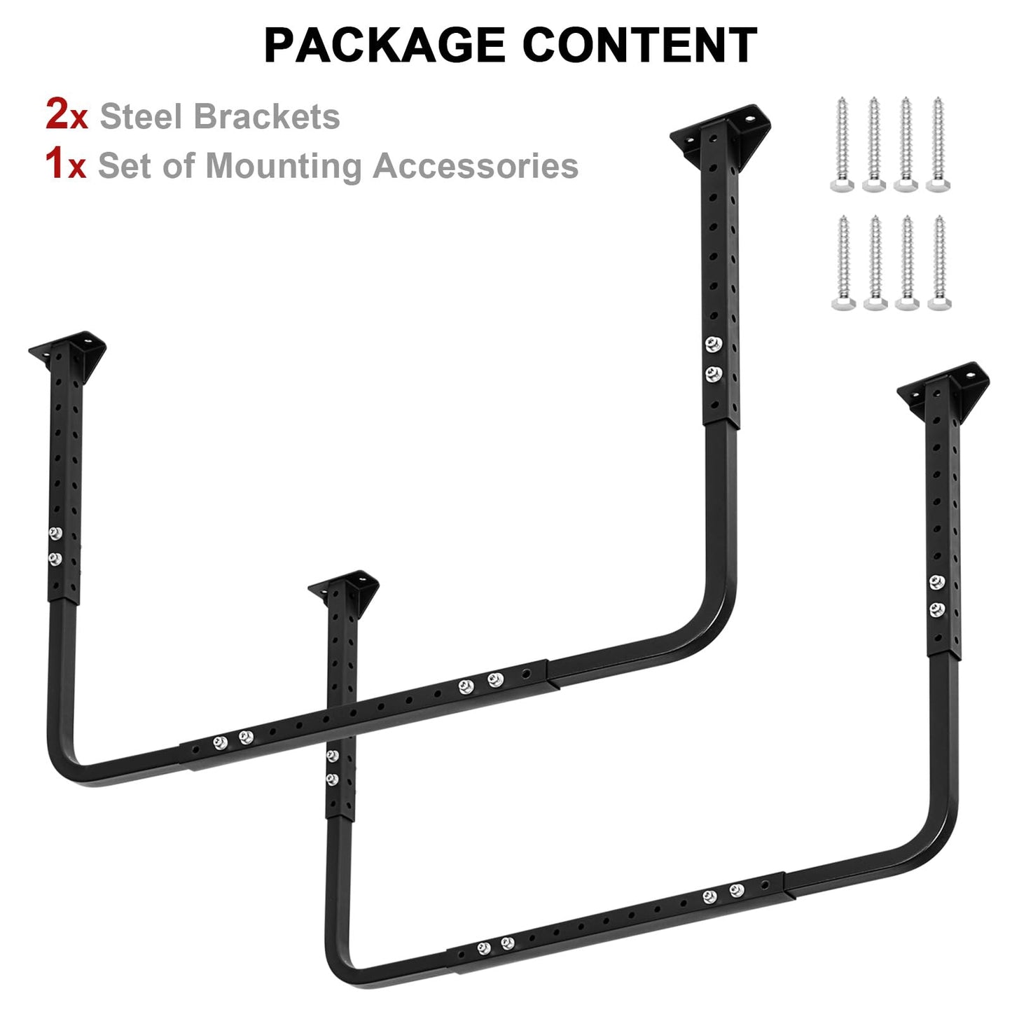 Colinktool Adjustable Ceiling Storage Racks, Overhead Storage Bracket, Heavy-Duty Shelves, 33 in. x 34 in, 200lbs Weight Capacity for Garage