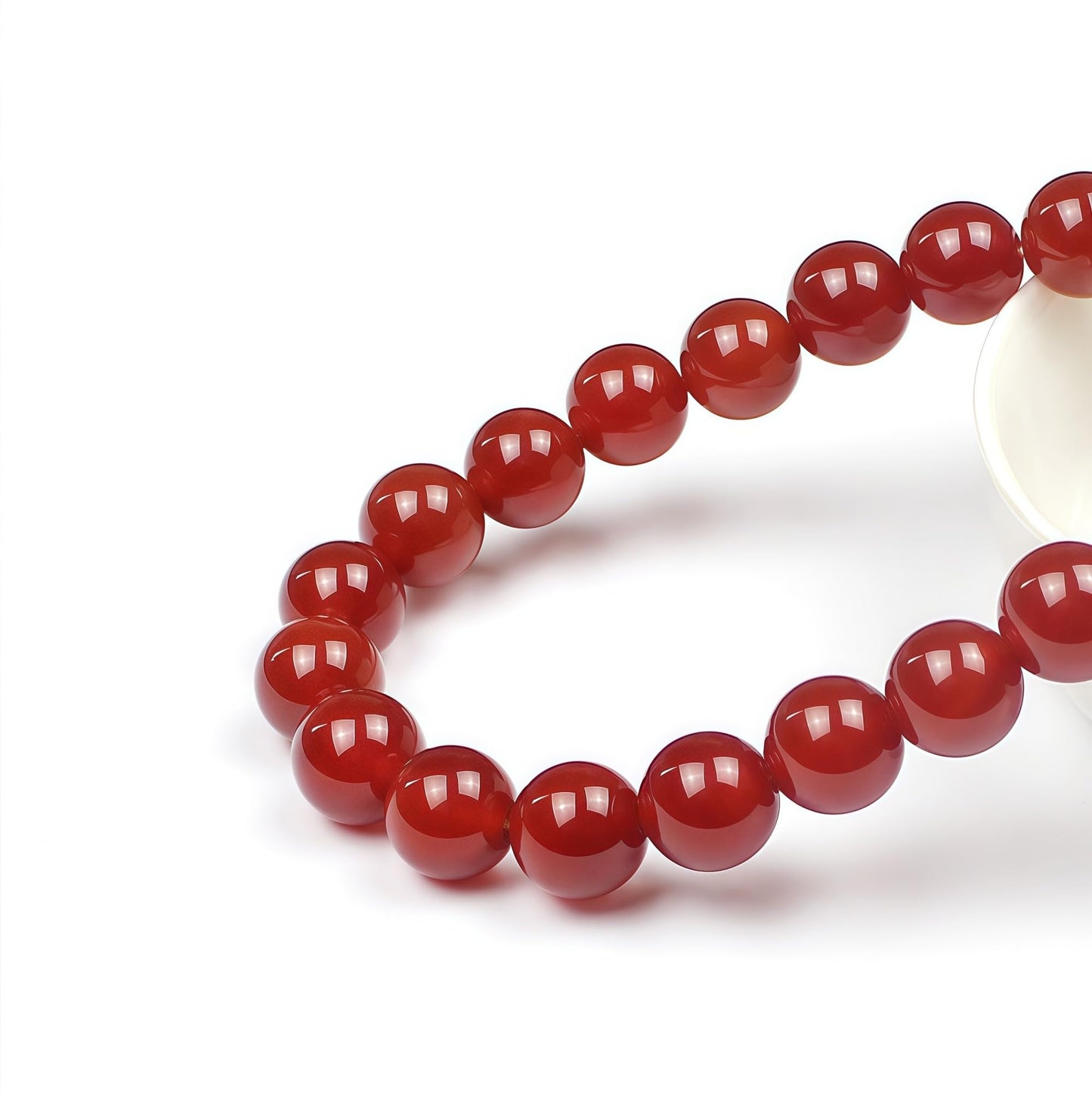MJDCB Natural Stone Bead Red Cornelian Gemstone Loose Beads for Jewelry Making Bracelet Necklace 10mm