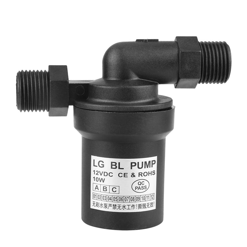 DC Solar Brushless,DC 12V Submersible Pump Solar Hot Booster Pump for Water Circulation System,8L/min 1/2'' Thread,55? High Temperature