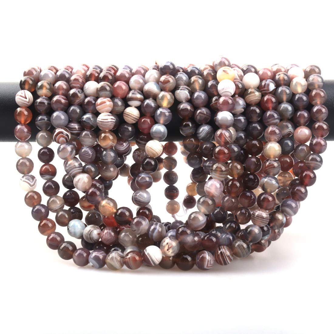 ICAI Beads 10mm Natural Persian Gulf Agate Gemstone Round Loose Stone Beads for Jewelry Making DIY Crafts Design 1 Strand 15" APPR.34-36pcs