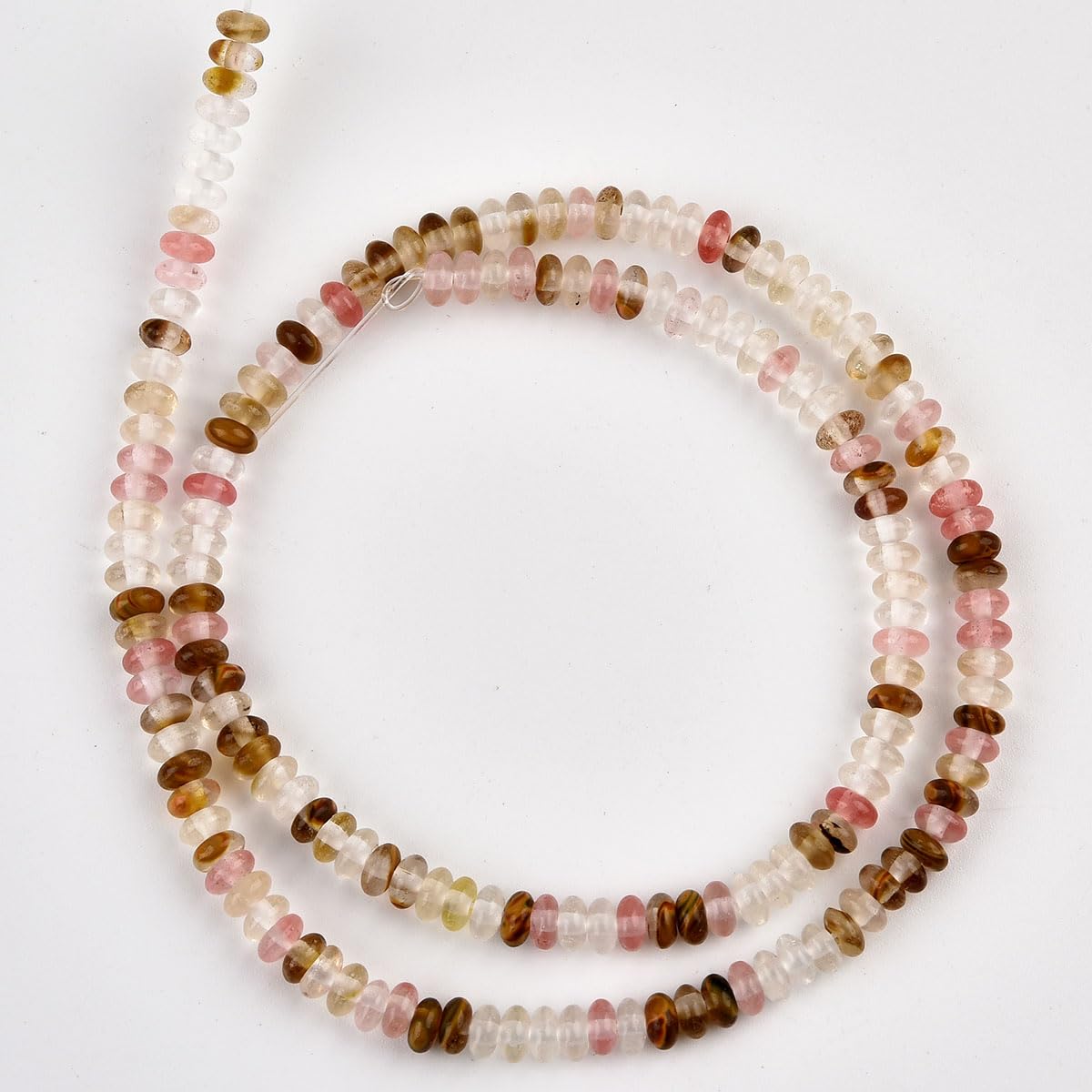 170pcs 4x2mm Watermelon Disk Rondelle Spacer Stone Semi Precious Gemstone Loose Beads for Jewelry Making 15 Inch