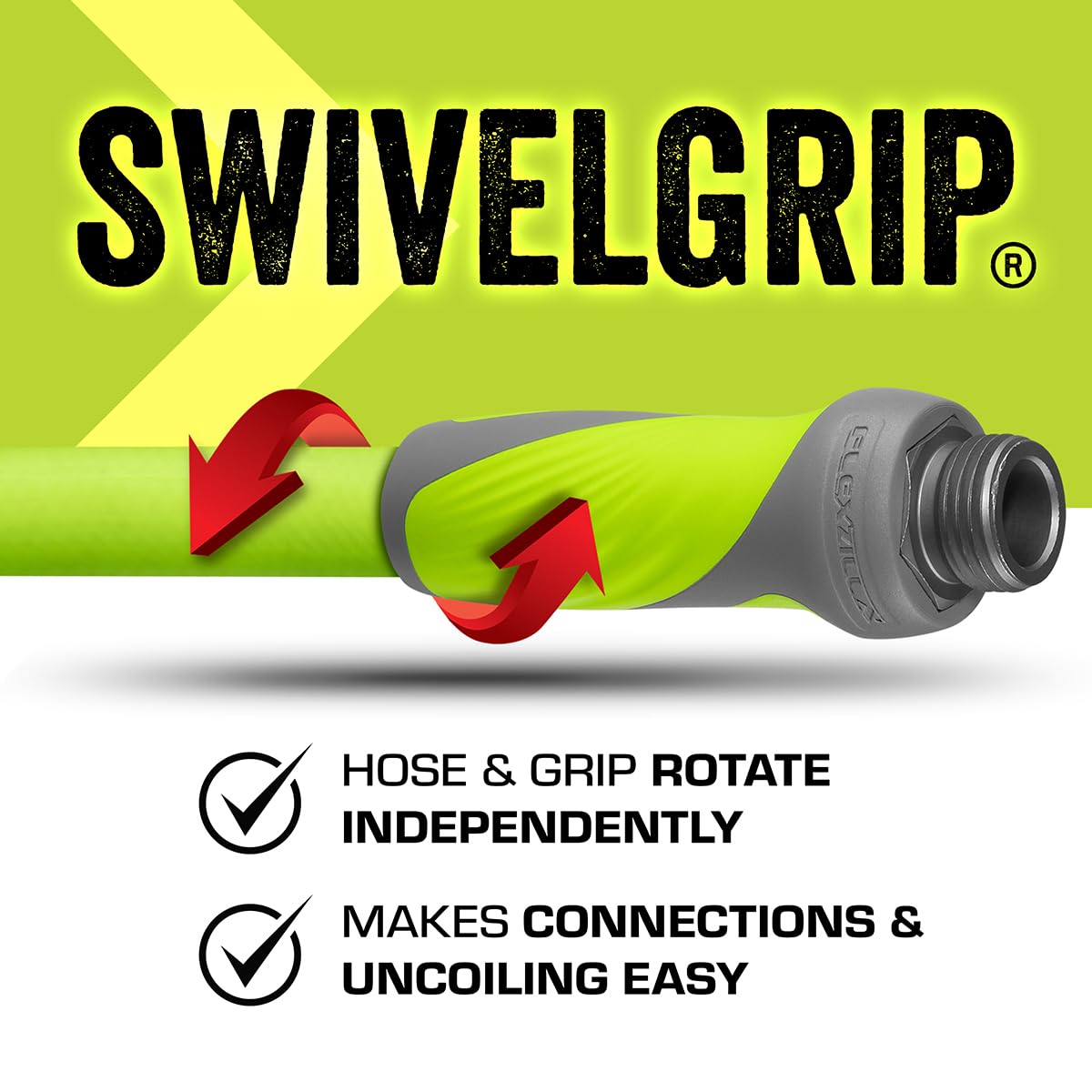 Flexzilla Garden Lead-in Hose with SwivelGrip, 5/8 in. x 3 ft., Lightweight All-Weather Water Hose, Durable and Flexible, Leak-Free Connections