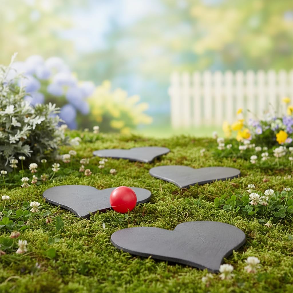 Comfy Hour Rustic Style Collection Cast Iron Garden Stepping Stone - Heart