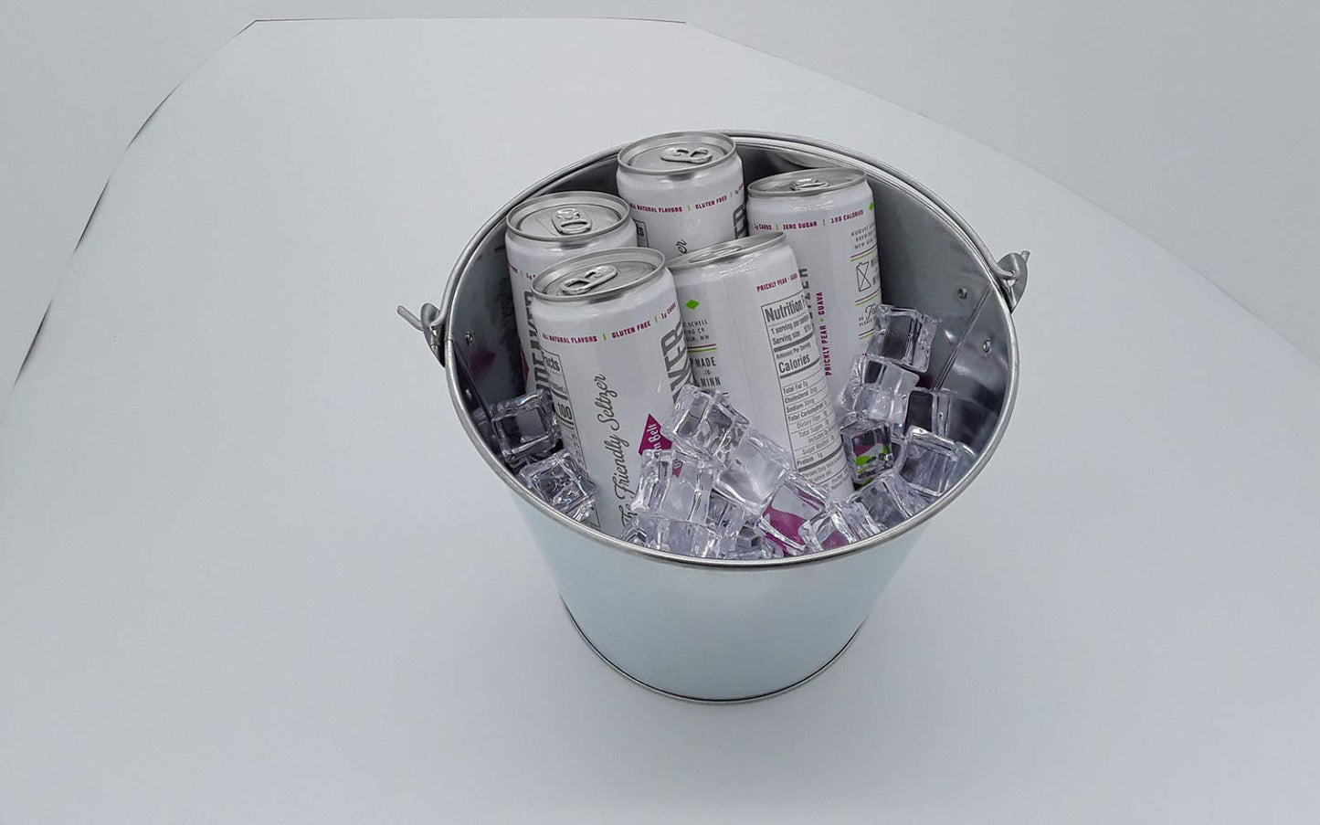 IMC Metal Galvanized Ice Bucket | Large | Silver | 5-Quart | Perfect for Parties and Tailgates