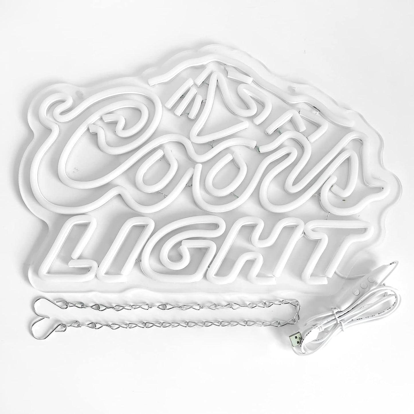 JFLLamp Crs LIGHT Neon Signs for Wall Decor Neon Lights for Bedroom Led Signs Suitable for Man Cave Bar Pub Restaurant Christmas Birthday Party Gift Led Art Wall Decorative Crs Light Bar Sign, 5V Usb Power, 17*11 Inch(Azure+red+white）