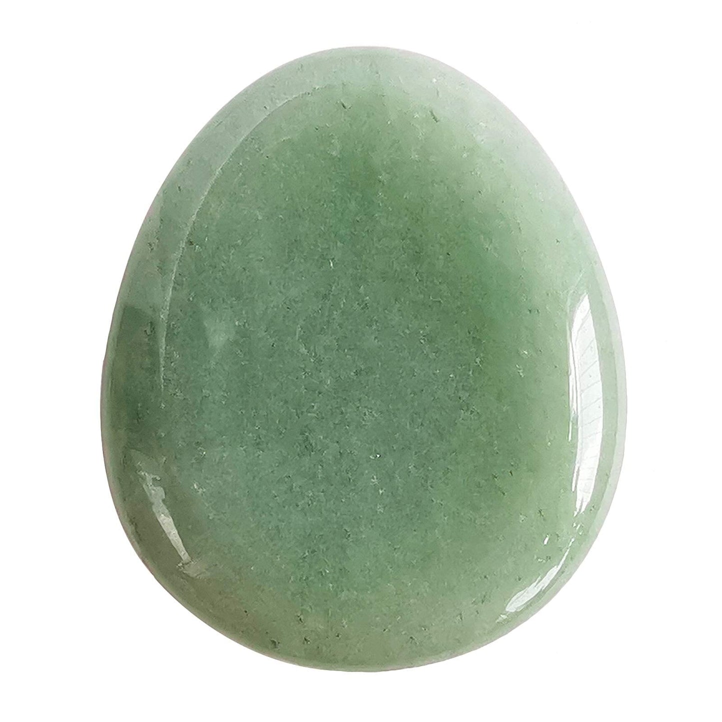 Bacatgem Natural Green Aventurine Water Drop Chakra Thumb Worry Stone,Stress Relax Healing Reiki Crystal Pocket Palm Stones