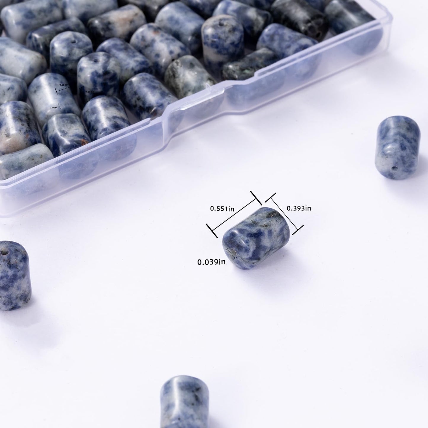 Natural Blue Sodalite Cylinder Tube Beads 10x14mm 38cm/str Loose Semi Gemstone Stone Beads for Making Bracelets Necklace