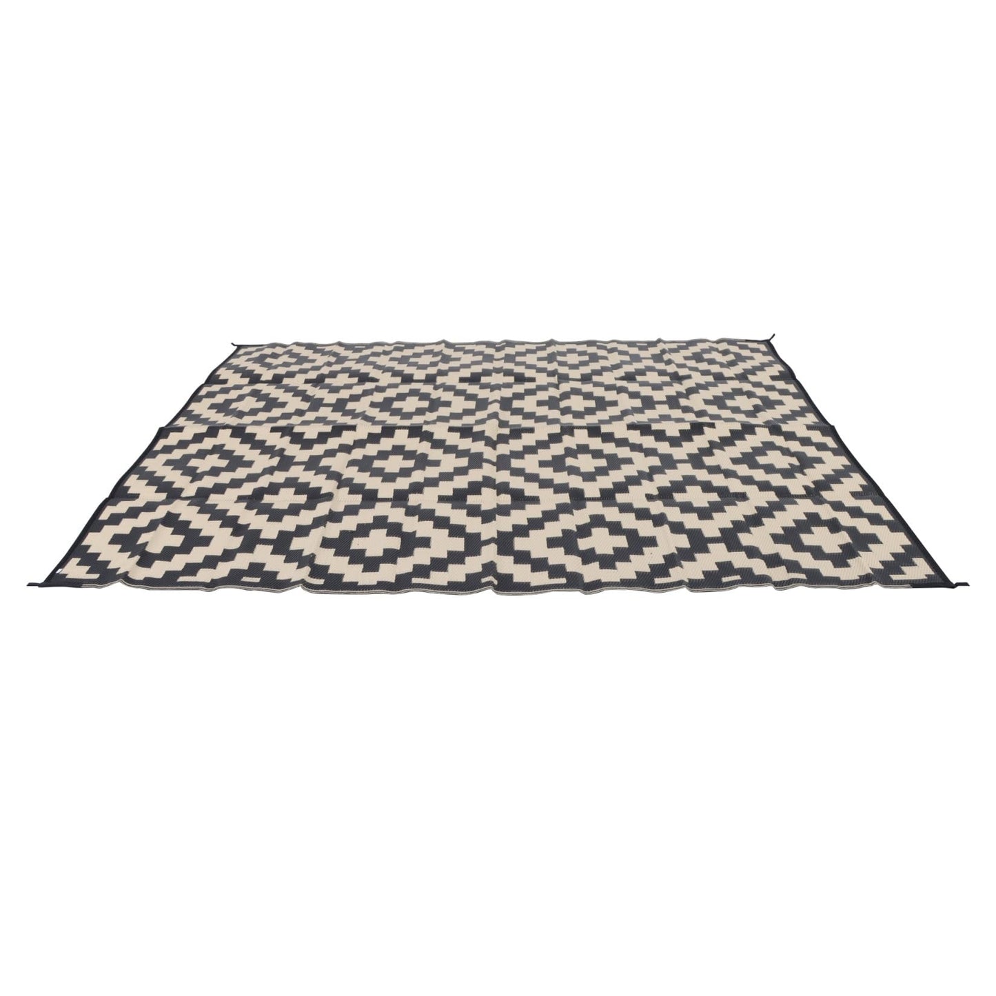 findmall 8x10FT Outdoor Carpet, Plastic Straw Camping Rug, Large Floor Mat and Rug for Outdoors, Modern Area Rug, for Backyard Deck Bench Picnic Campe, Black Beige