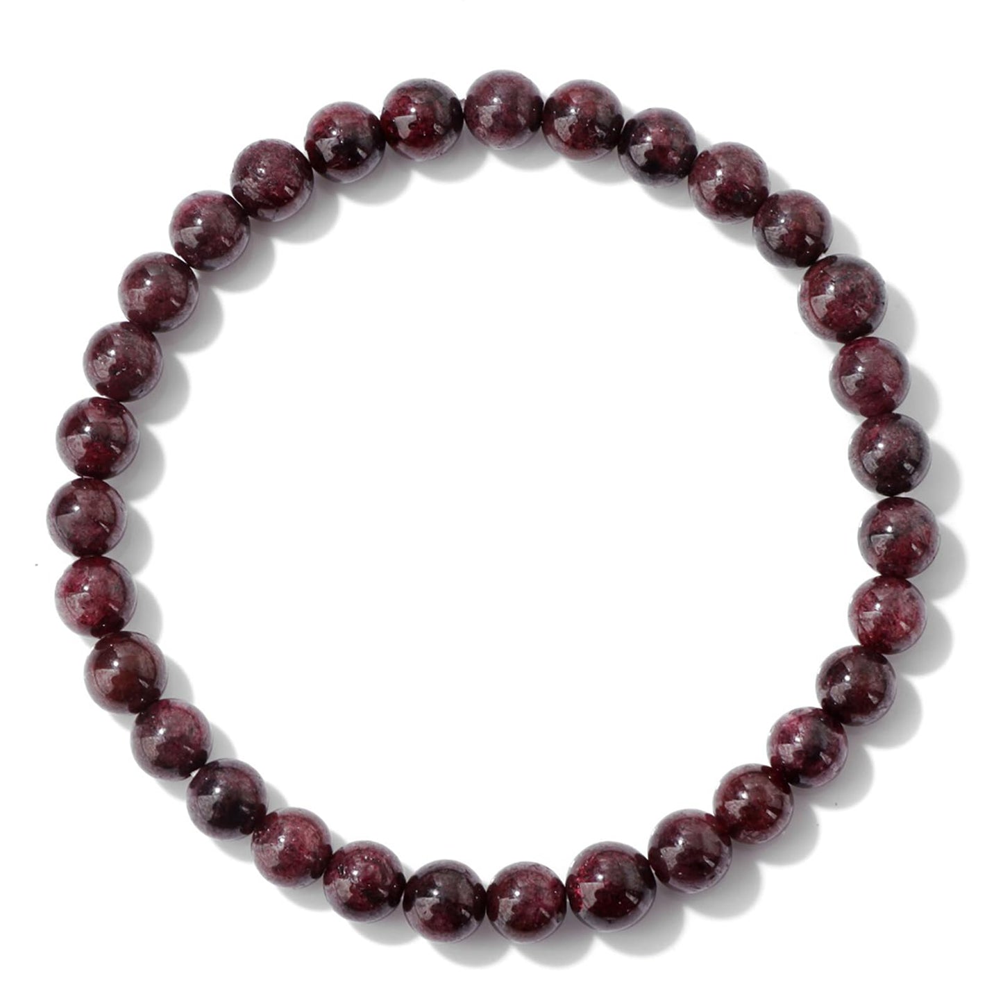 Garnet Bracelet for Women 6mm Handmade Garnet Crystal Bracelet Garnet Beaded Bracelets Stretch Gemstone Bracelet Healing Crystal Bracelets Garnet Jewelry for Women