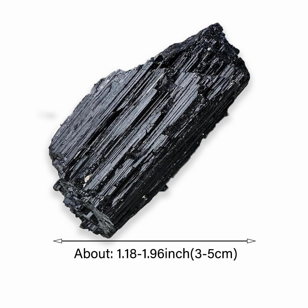2PCS Natural Raw Stone Healing Crystals Bulk, Gemstones for Reiki, Meditation, Home Decor, Garden Fountain Rocks (Black Tourmaline)