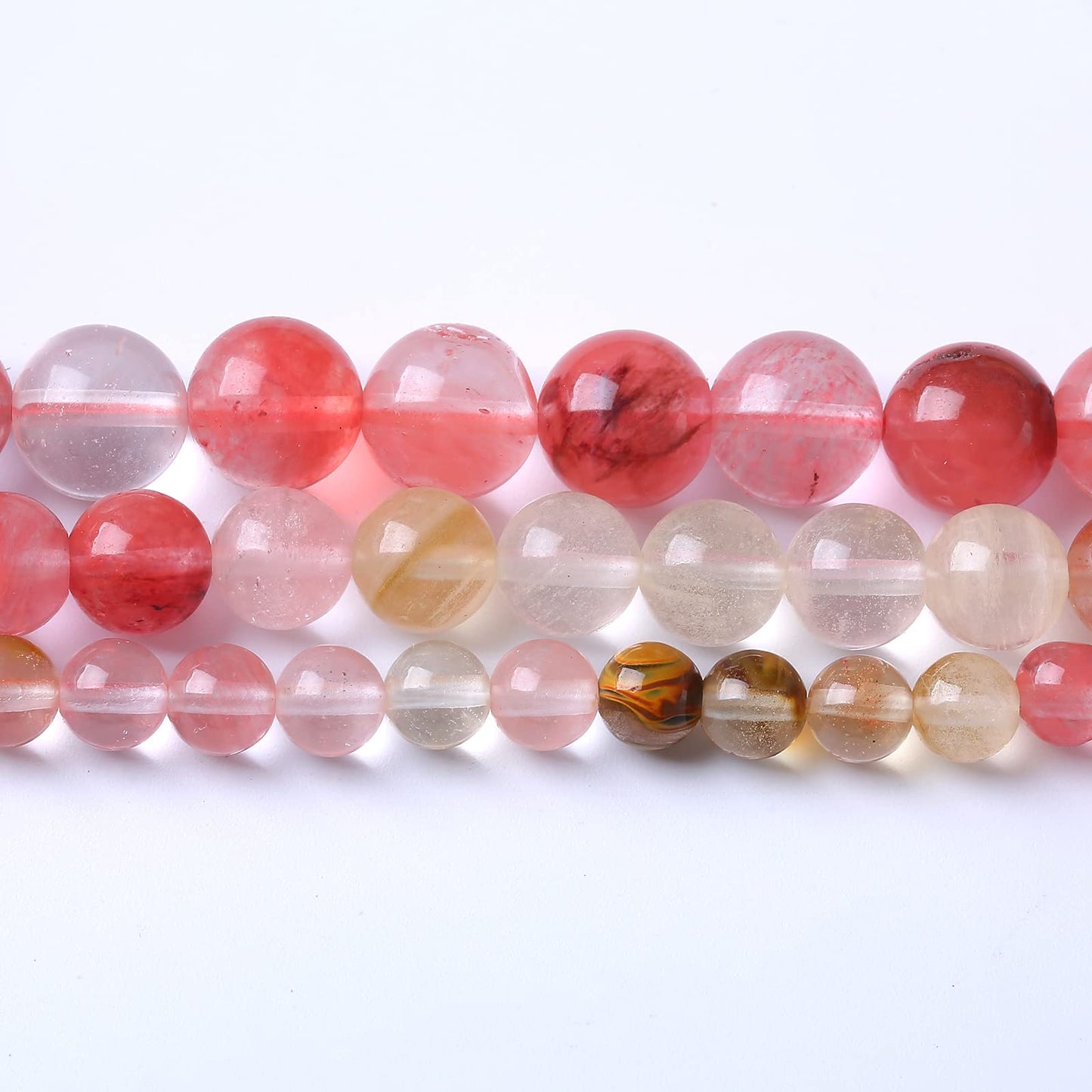 60PCS 6MM Watermelon Tourmaline Stone Beads Natural Gemstone Bead Crystal Healing Energy Jewelry Making DIY 15 inches