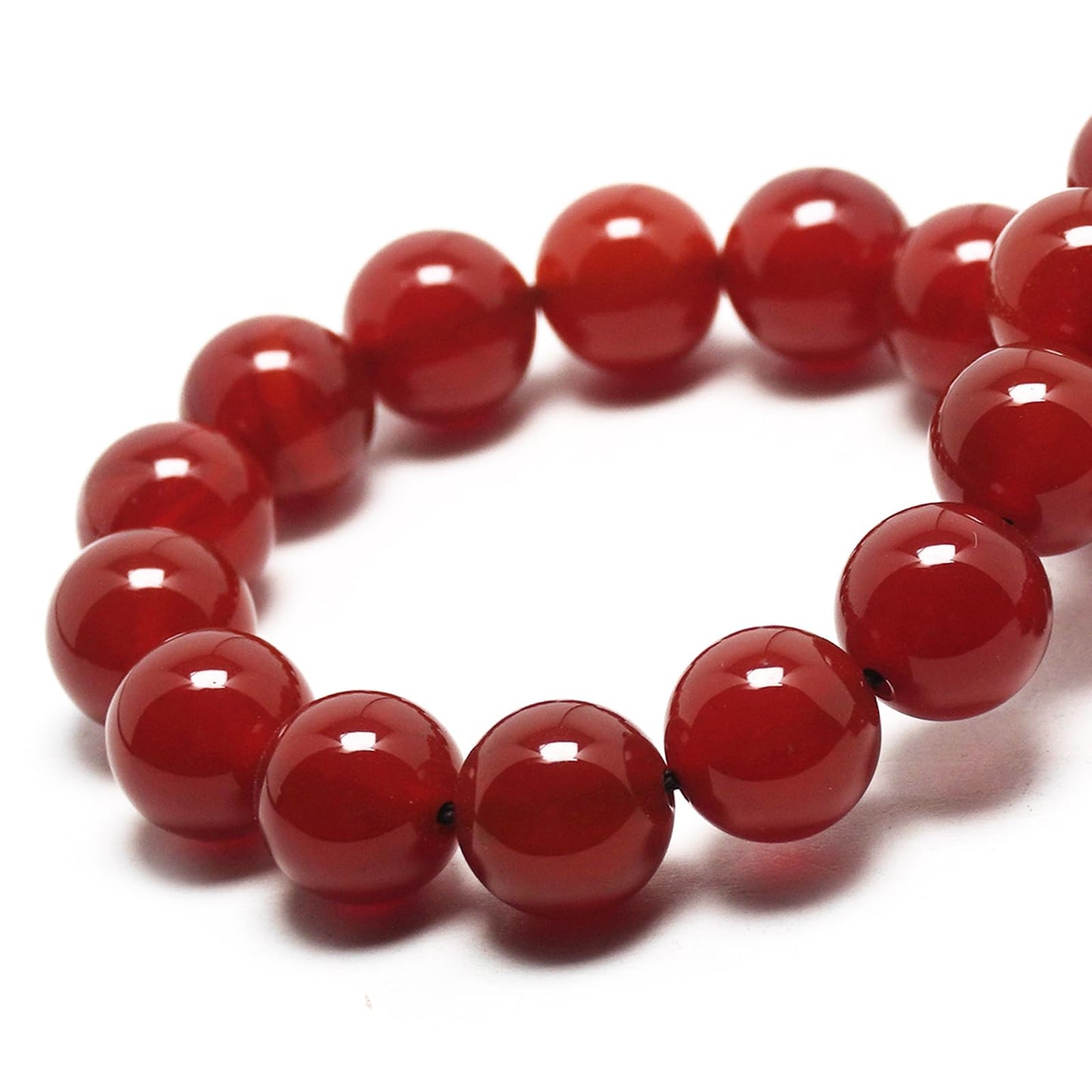 DIQIO Natural Red Agate Beads for Jewelry Making - Carnelian Stone Beads Gemstone Beads for Bracelets, 6mm Round Loose Crystal Beads (58-60pcs, 6mm, Red Aagte)