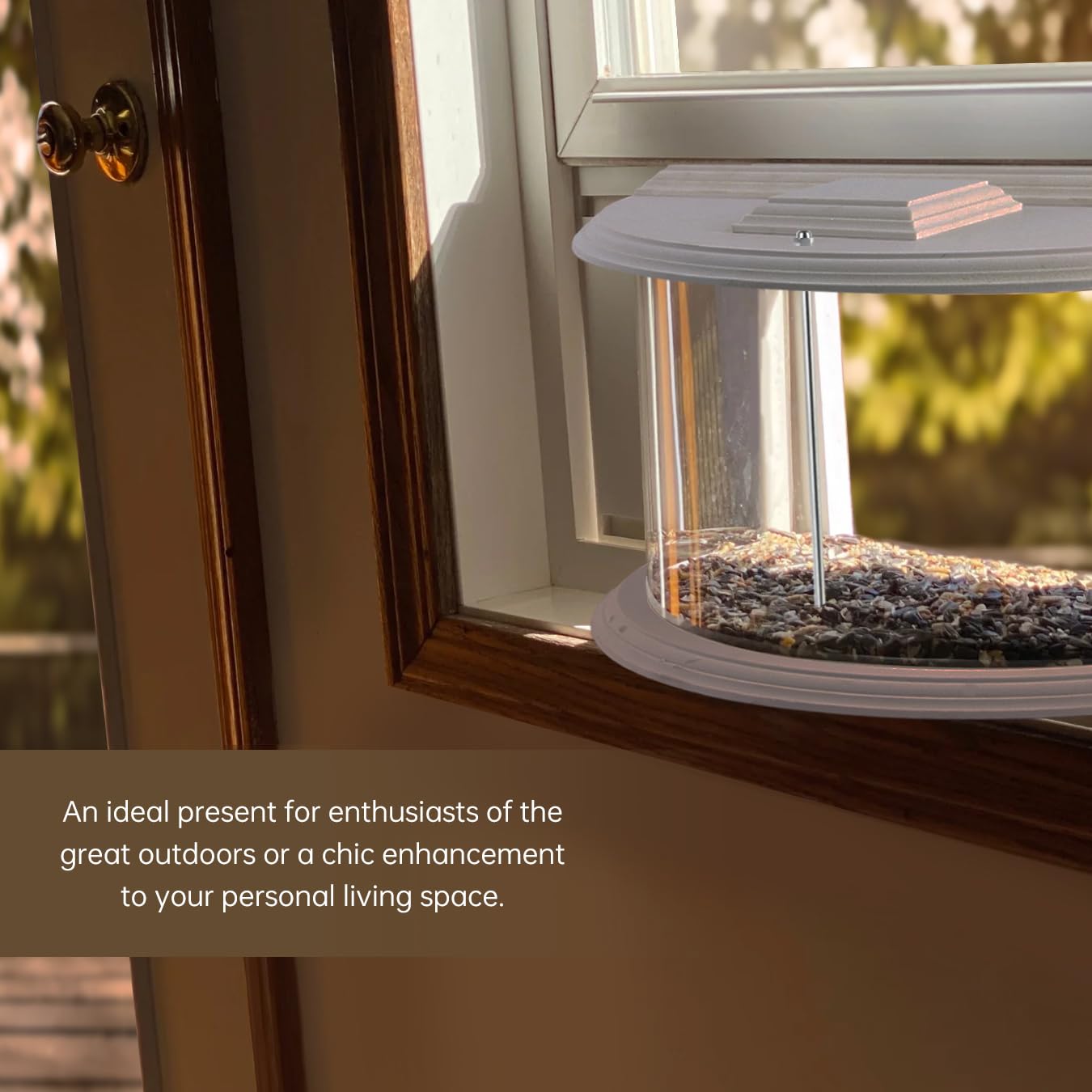JOYSEUS Window Bird Feeder, 180° Clear View Bird Feeder, Durable and Elegant in-Window Bird Feeder for Watching Birds - Embrace The Delight of Bird Feeder.