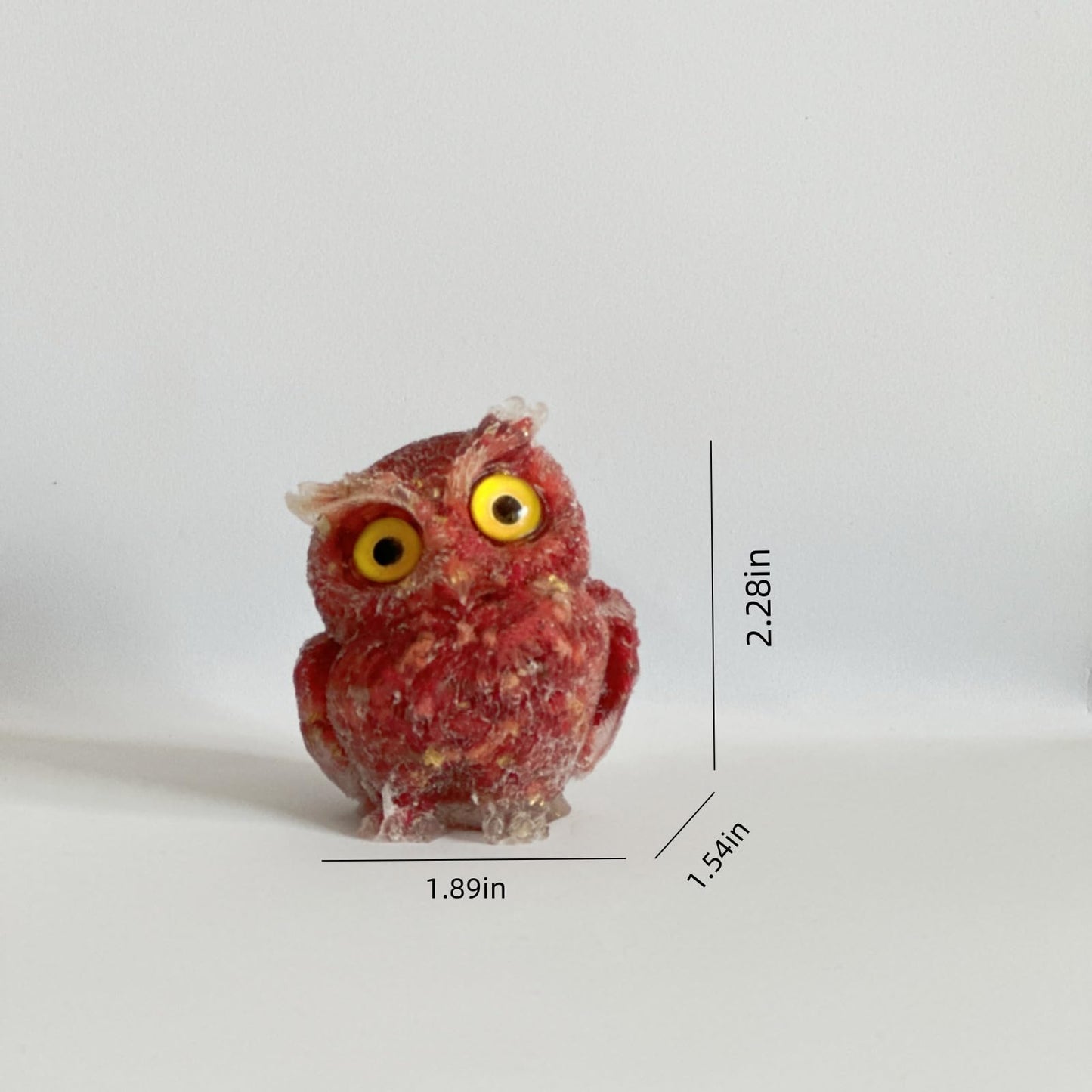 XYLIBLLA Cute Owl Statue for Home Decor and Gifting - Perfect for Owl Enthusiasts, Friends, and Family (Red), LC-002