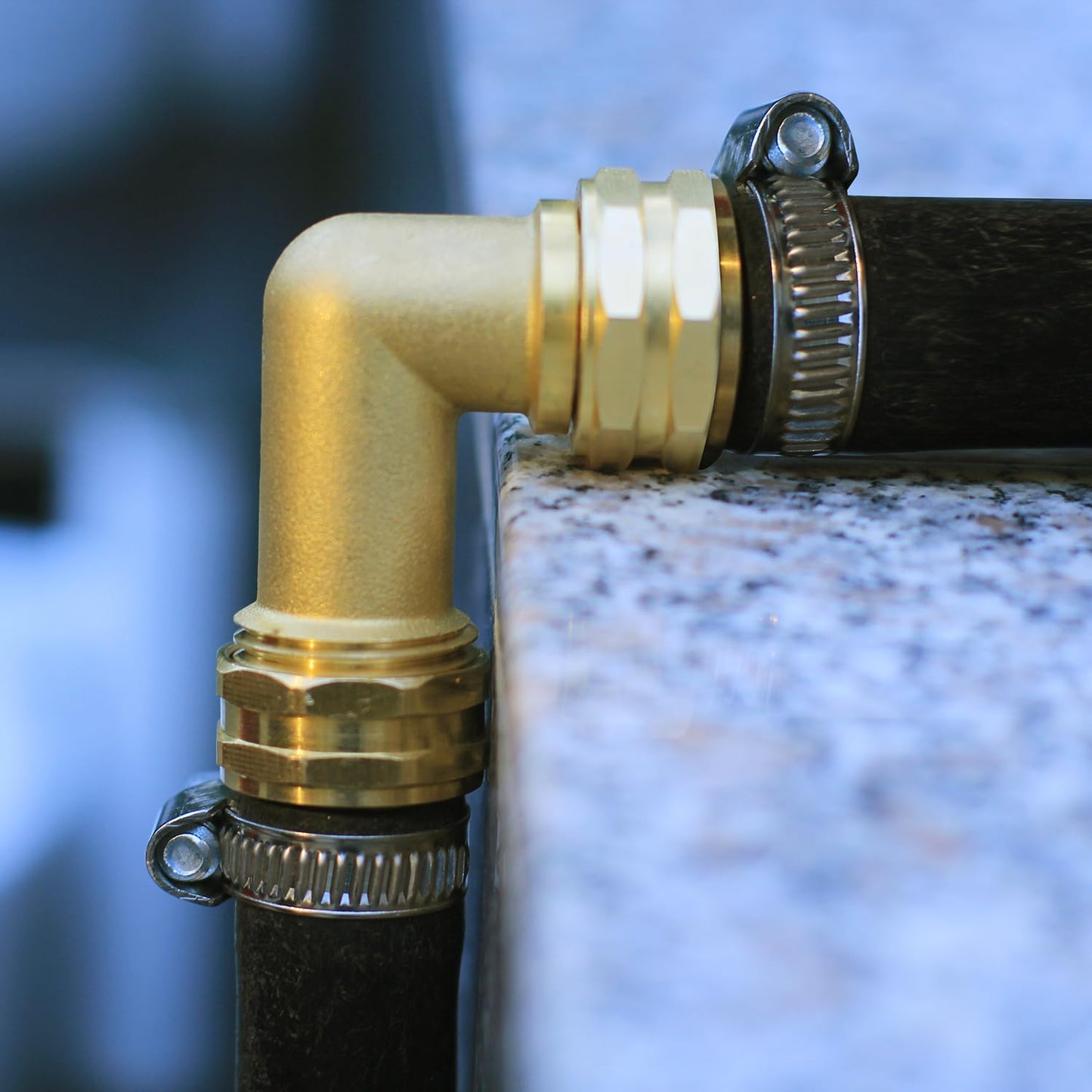 SIGURANTA 90 degree hose elbow Brass Full Flow Elbow Connector 3/4" Solid Brass Elbow Adapter (90 degrees,10 PCS)