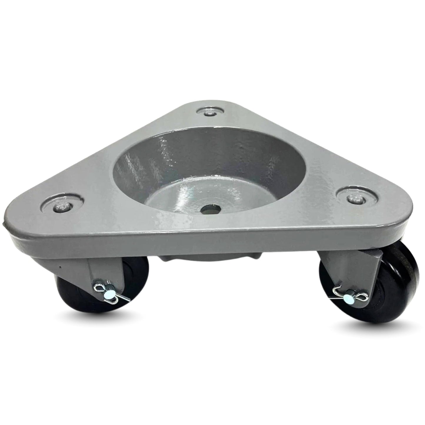 Bond 3310 Super Duty Cup Dolly – 750 lb Capacity – Cast Iron Triangular Dolly with 3" Phenolic Wheels – Heavy-Duty Cup Caster for Posts, Pipes, Legs, Industrial Material Handling – Made in USA