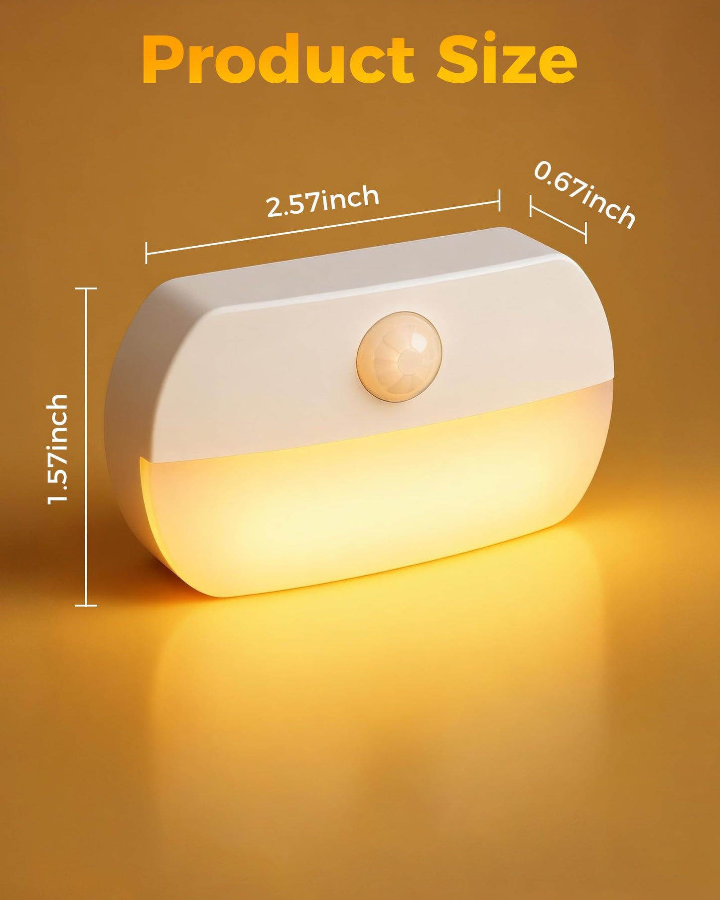 6 Pack Rechargeable Motion Sensor Stair Lights, Indoor Hallway Wall Light, Magnetic Wireless Peel and Stick On Closet Light, Battery Operated LED Night Lights for Step Bedroom Cabinet Toilet Bathroom