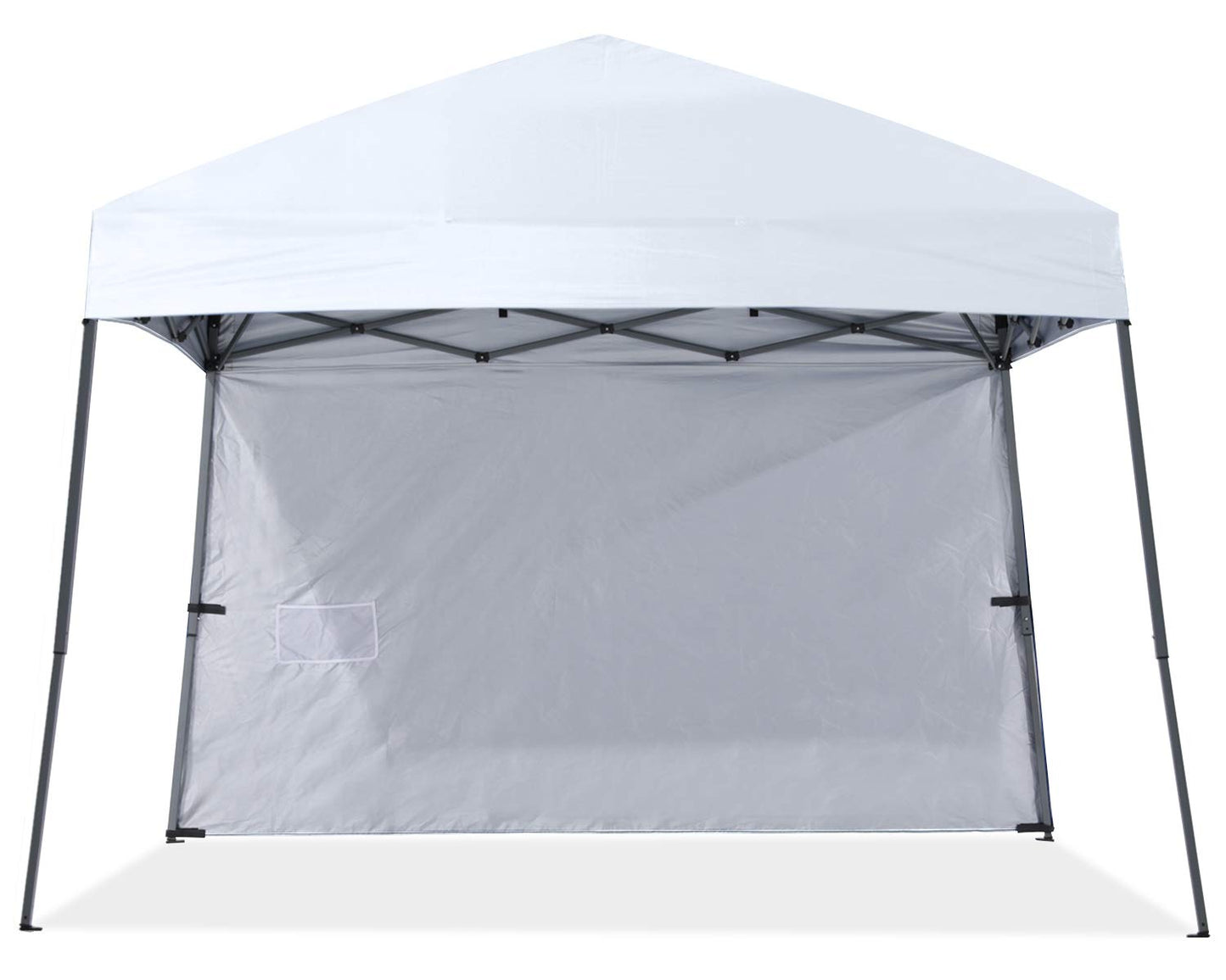 ABCCANOPY Pop Up Canopy Tent-10x10 Outdoor Camping Canopy Slant Leg Beach Canopy Tent with Backpack Bag,10 x 10 ft Base / 8 x 8 ft Top，White