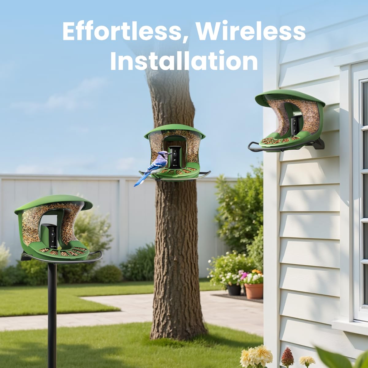 Birdfy 2 Smart Bird Feeder with Camera,Solar-Powered, Wireless Installation, Auto-Capture Bird Videos & Motion Detection, Gift Present