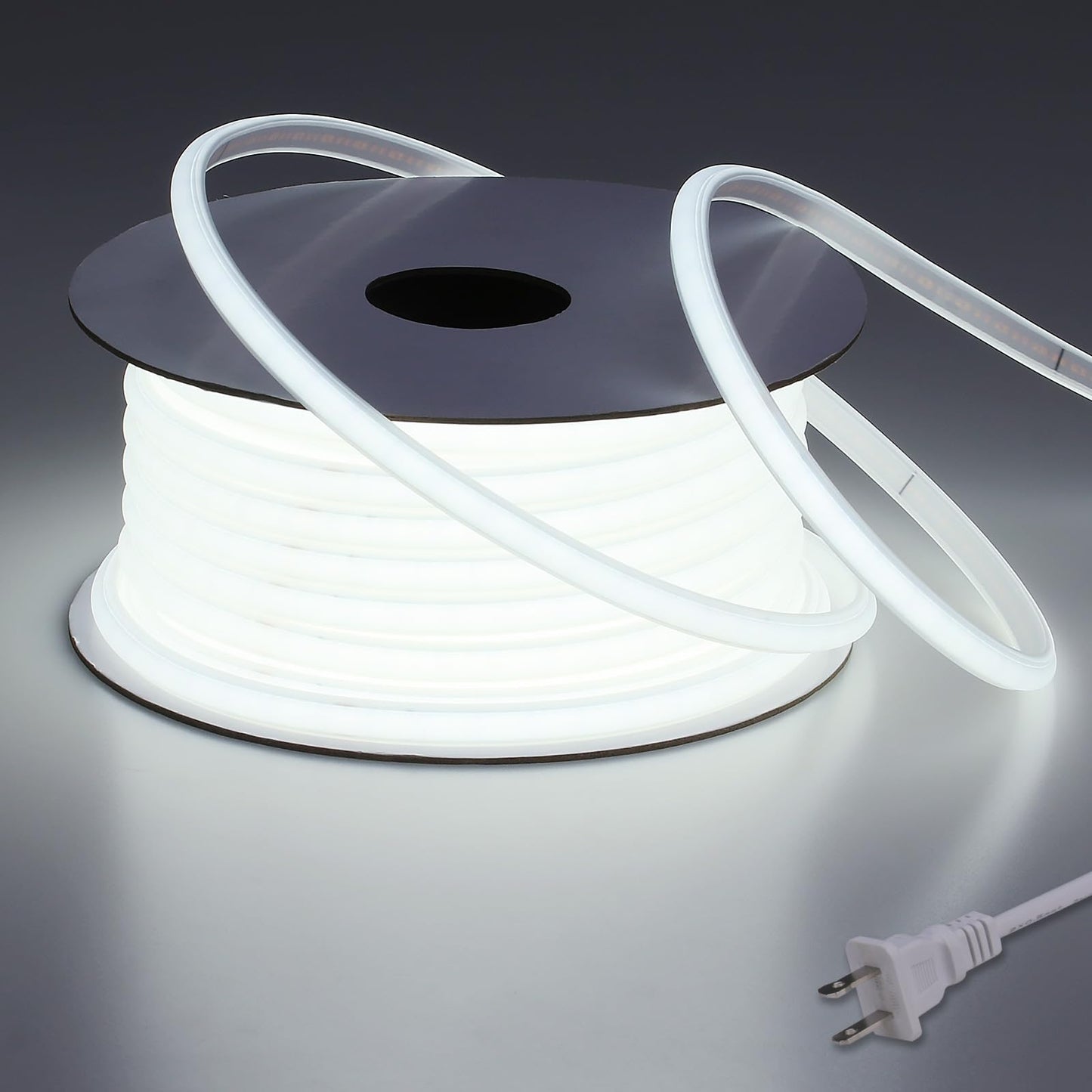 BENLUN AC 110V COB LED Strip Lights Outdoor Waterproof 65.6ft, 6000K Cool White Super Bright 200W CRI 90+ LED Rope Light, IP65 Flexible Cuttable, for Bedroom Garden Commercial House