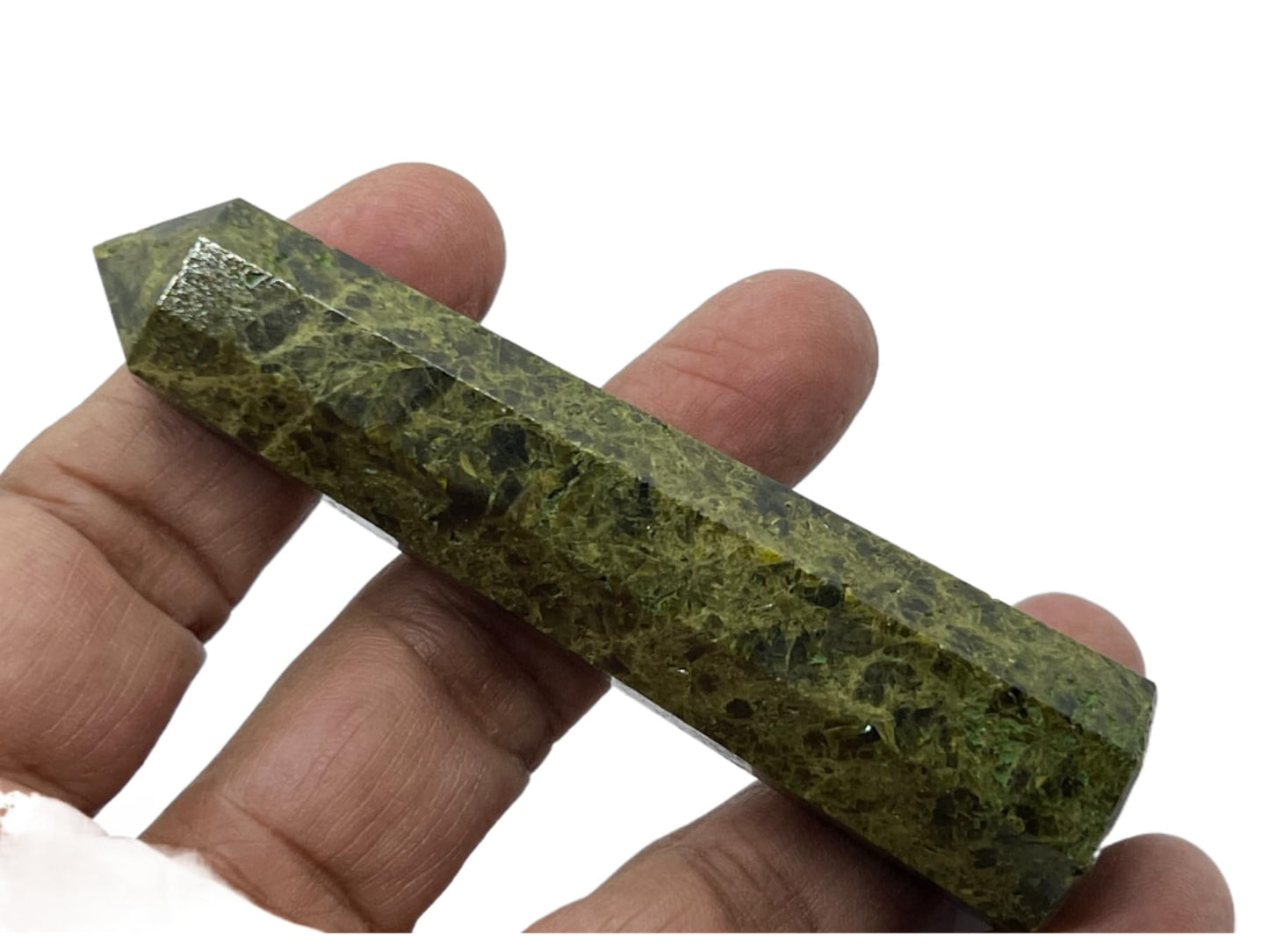 Green Tourmaline 3 Inch Gemstones Obelisk Tower Jumbo Facet Aura Rock Crystal Natural Polished Earth Wand Spirit