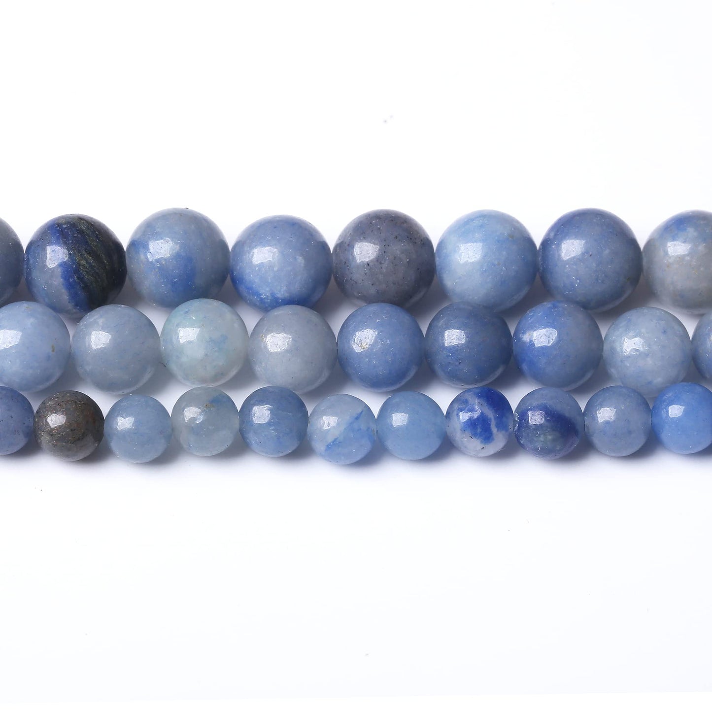 10MM Blue Aventurine Round Loose Beads Natural Gem Beads Crystal Energy Stone Beads for Jewelry Making DIY Bracelet Necklace